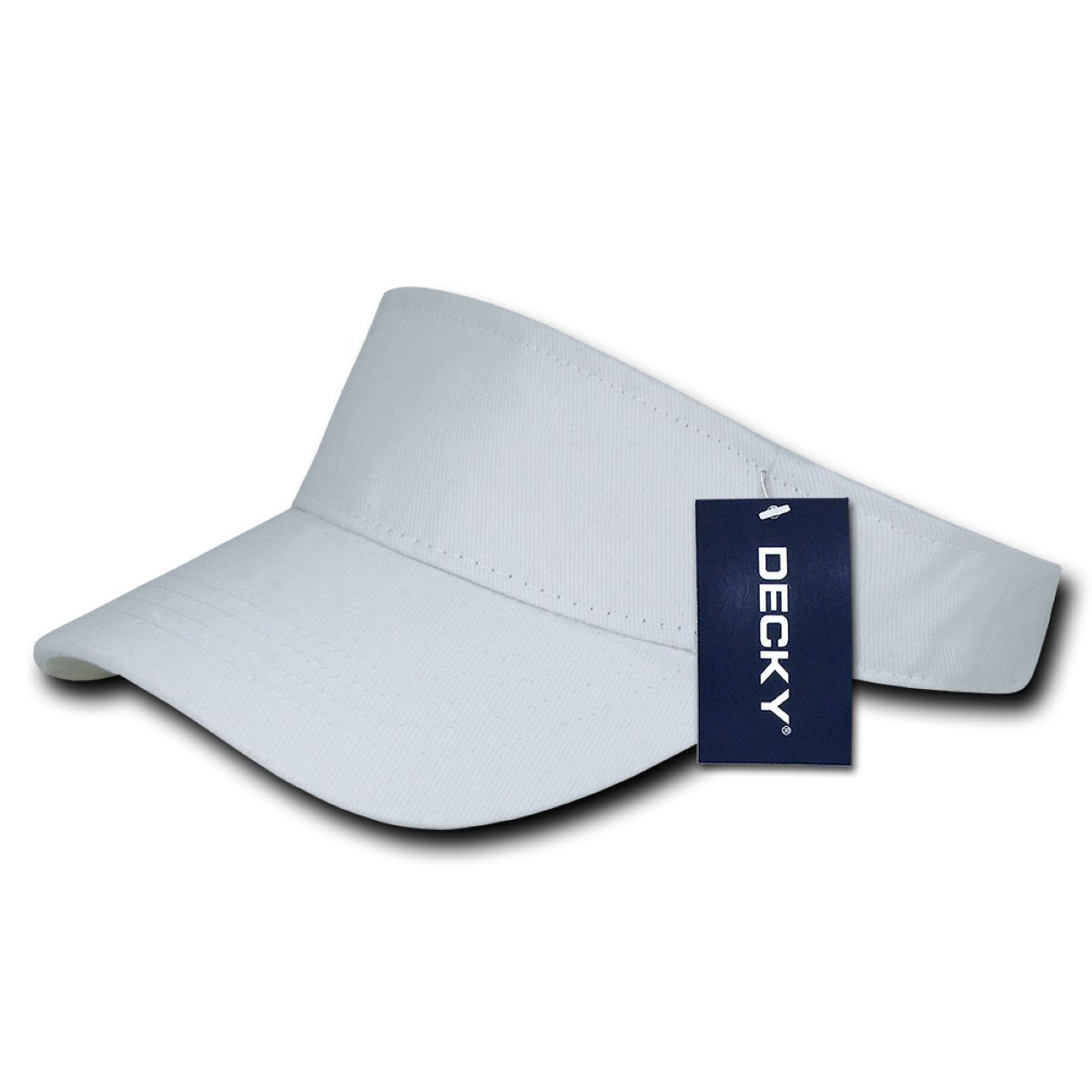 DECKY Sports Visor for Men & Women - Adjustable Sun Visor Hat for Running, Golf, Tennis - UV Protection & Breathable White Cap for Outdoor Activities
