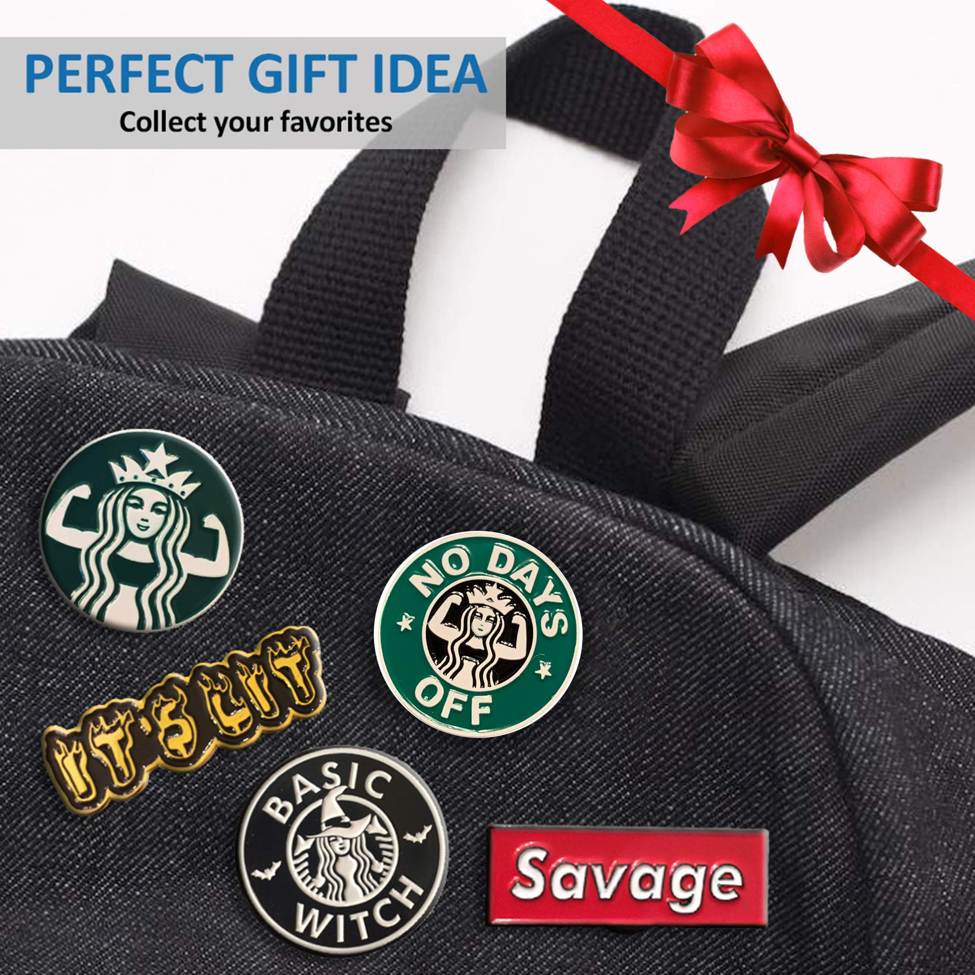Cute KliSa Starbuff Enamel Pin for Coffee Lovers - Backpack & Hat Accessory for Daily Wear