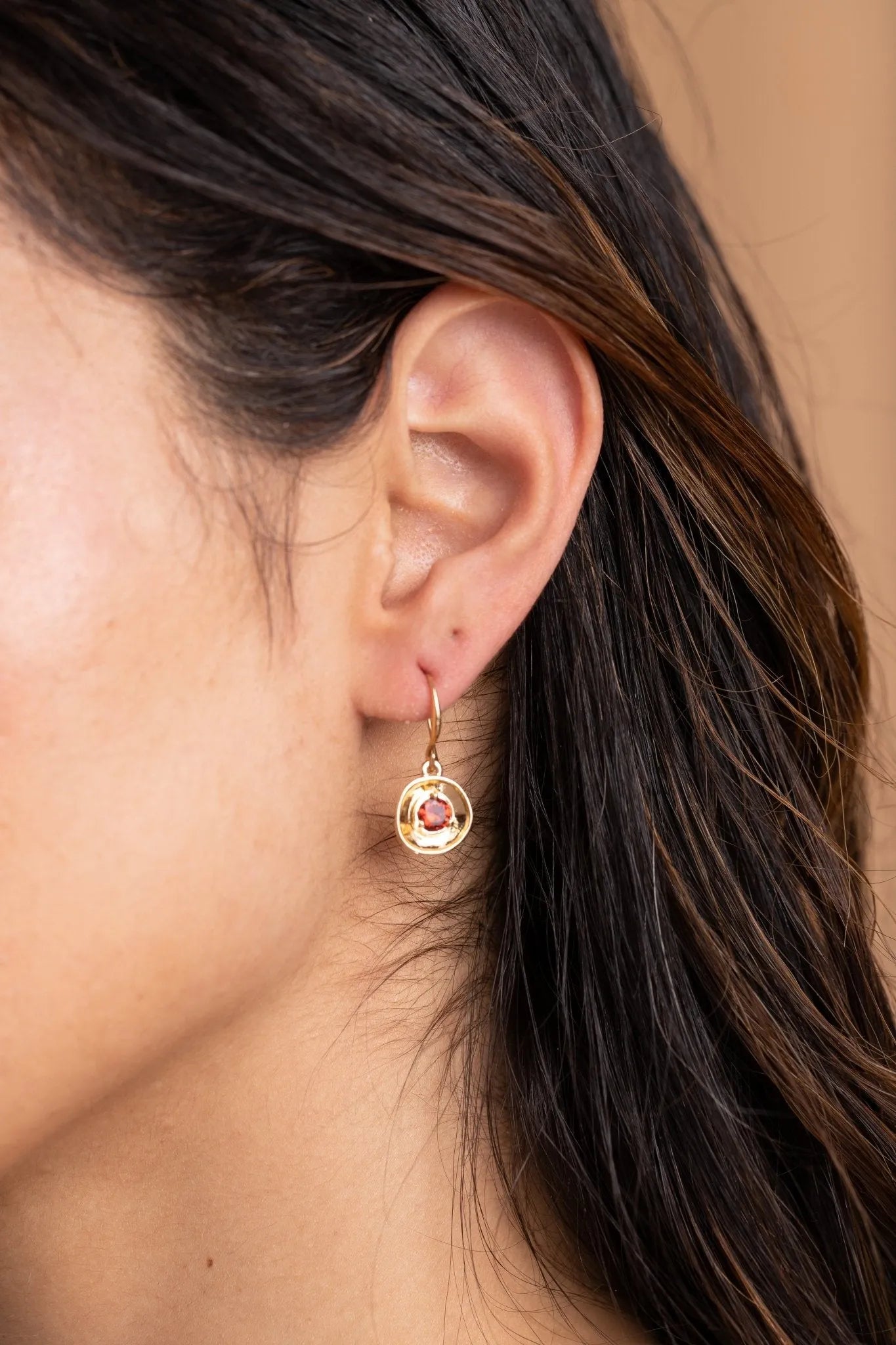 14K Gold Disc Charm Earrings for Women - Minimalist Dainty Hoop Earrings for Everyday Wear, Gift Giving & Special Occasions