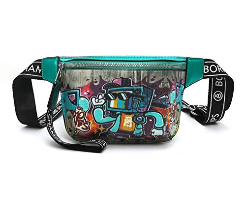 Changshuo Waterproof PU Waist Bag for Women - Crossbody Chest Fanny Pack with Cartoon Banana Design - Perfect for Running, Travel, and Outdoor Activities