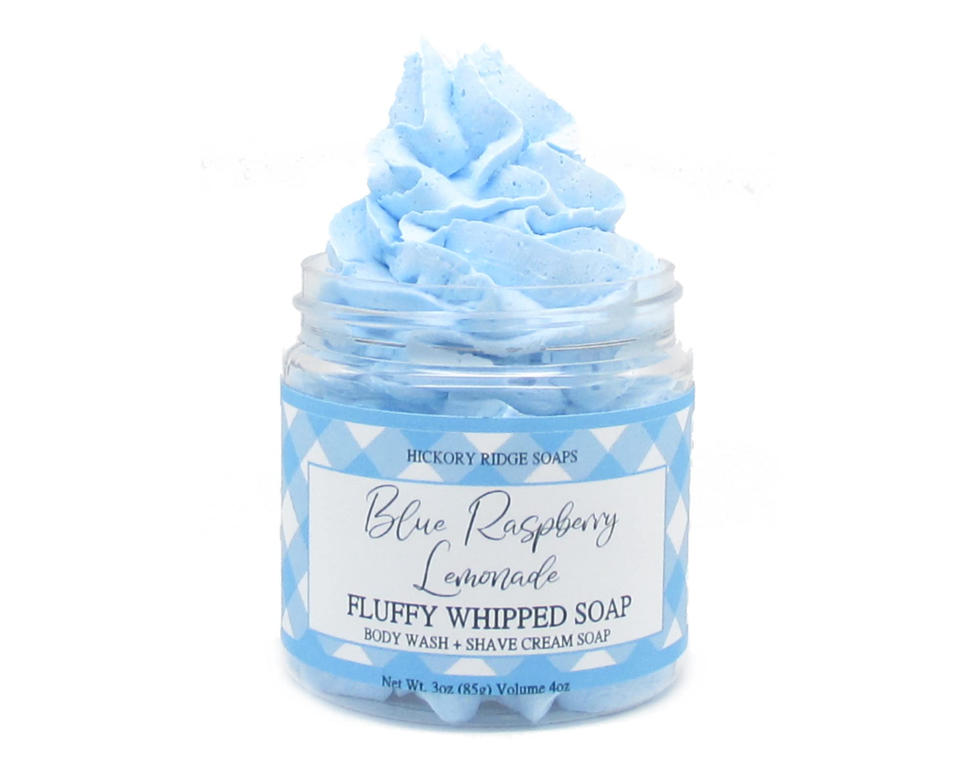 Blue Raspberry Lemonade Whipped Soap - Handmade Natural Body Wash & Shaving Soap for Men & Women | Refreshing Summer Skincare, Bath & Shower Gift