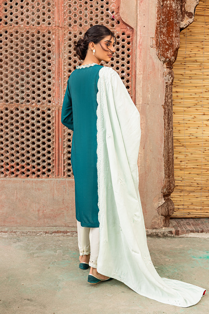 Stylish COSMIC JADE 2-Piece Set (Top & Scarf) for Women - Elegant Ethnic Outfit for Parties, Weddings & Festive Occasions