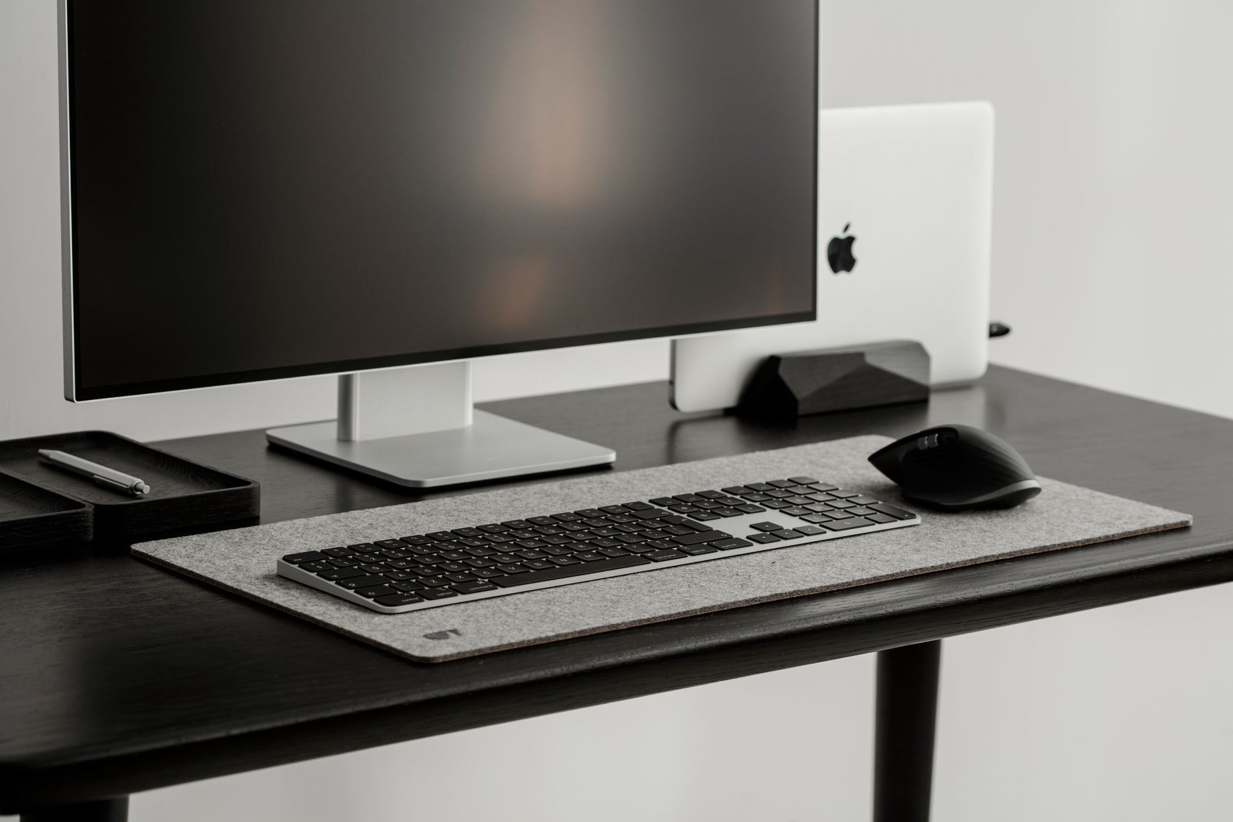 Ergonomic Vertical Laptop Stand Holder - Space Saving Desktop Organizer for MacBook, Dell, HP (Silver) | Perfect for Home Office, Dorm Room & Workspace Organization