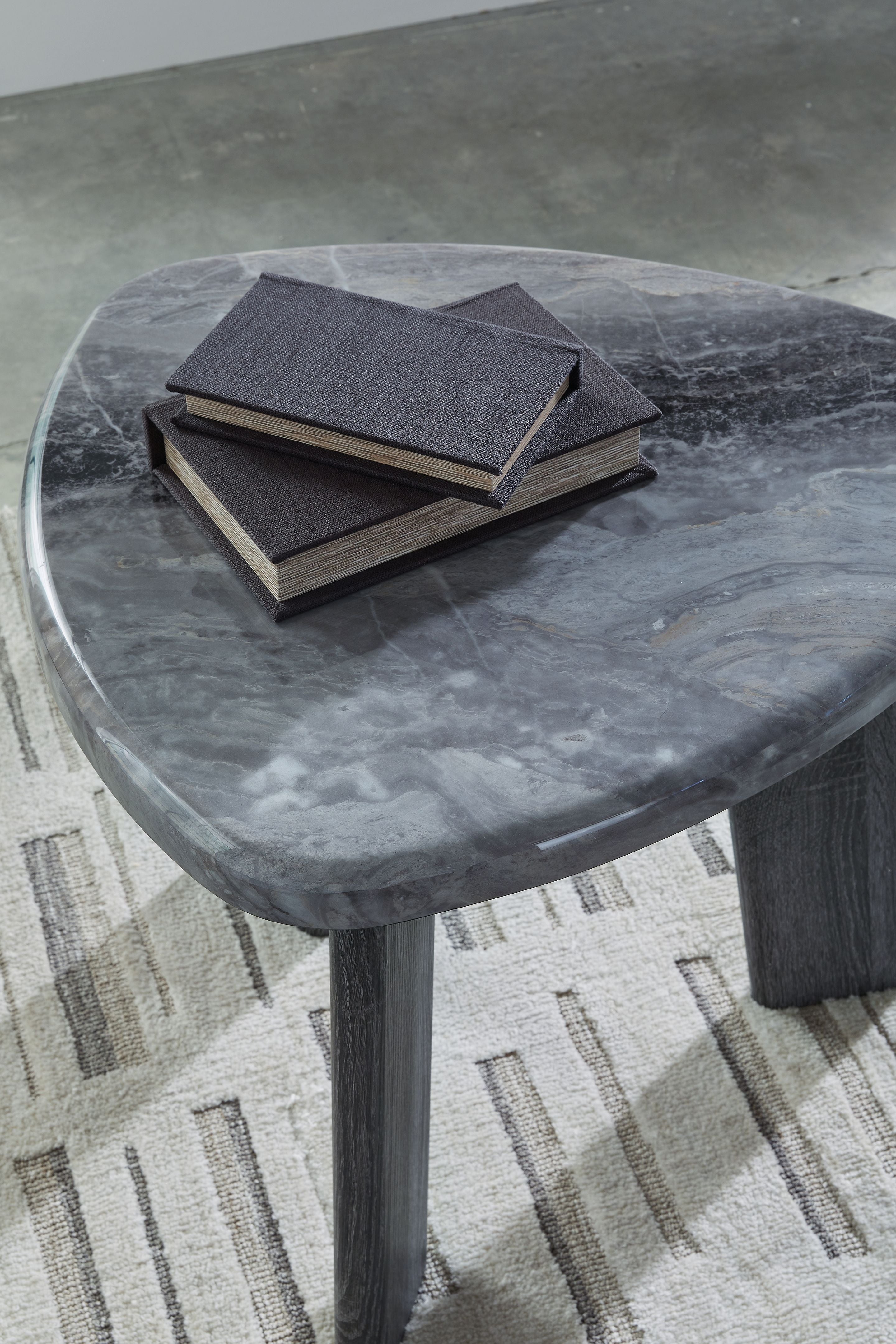 Bluebond Gray Occasional Table Set of 3 - Modern Nesting Side Tables for Living Room, Bedroom & Office - Perfect for Small Spaces, Coffee Table Alternatives & Home Decor