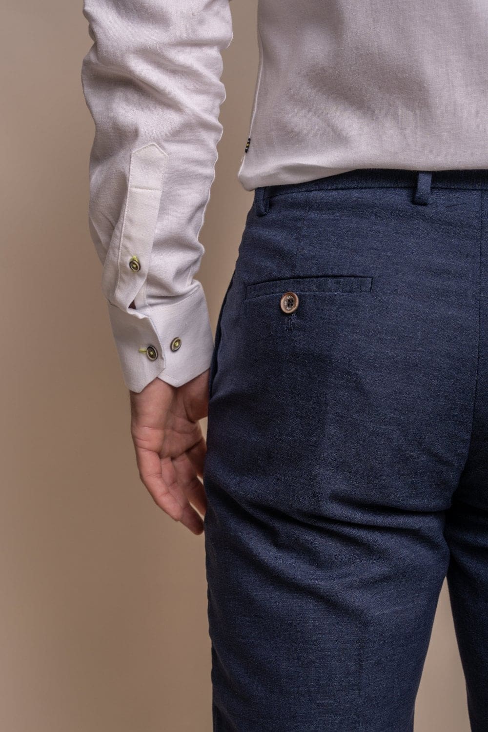 Cavani Alvari Navy Blue Men's Dress Pants - Slim Fit Formal Trousers for Business & Office Wear