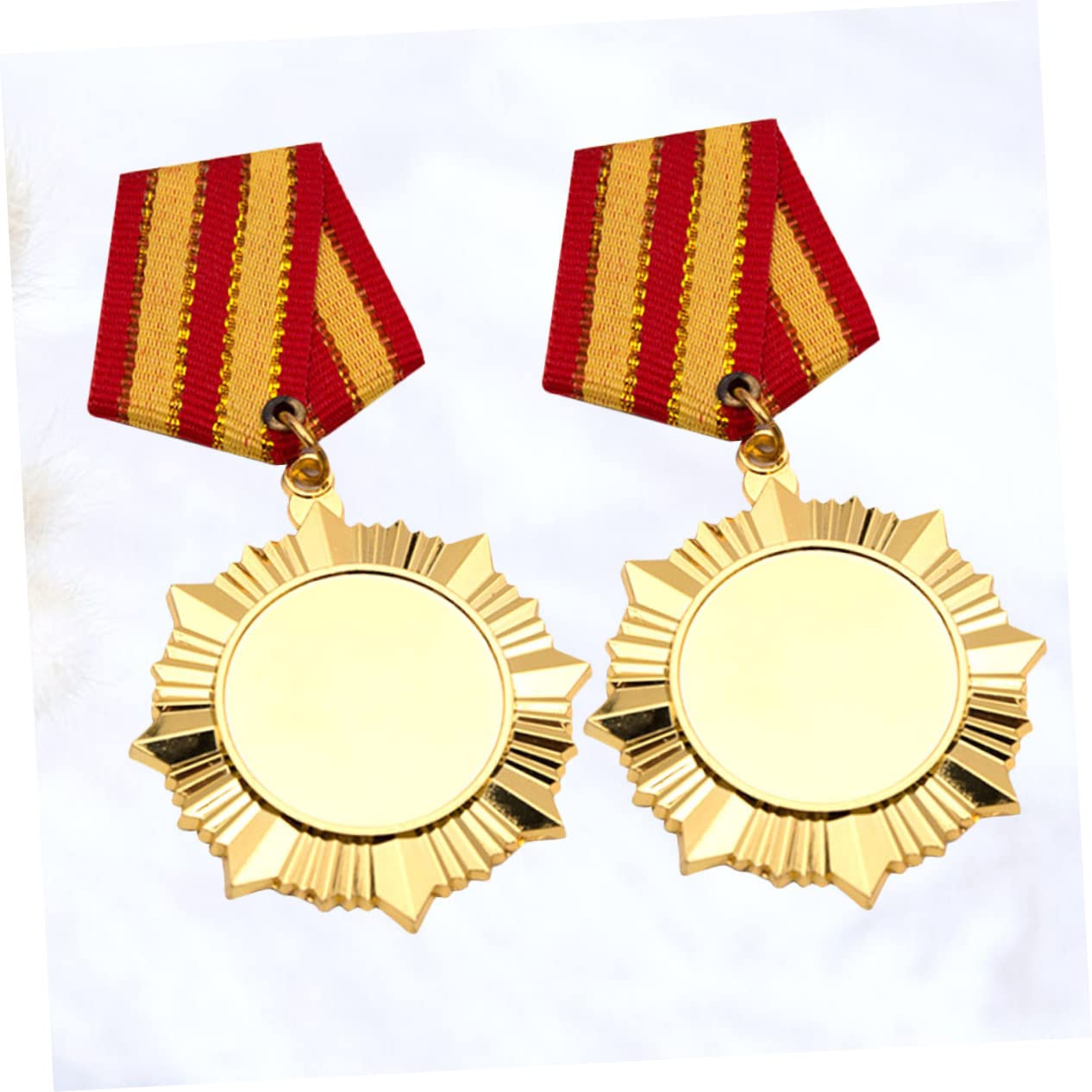 Yardwe Gold Soccer Trophy Medals for Kids - Sports Competition Awards, Winner Stickers - Perfect for Youth Soccer Tournaments, School Sports Events & Achievement Recognition