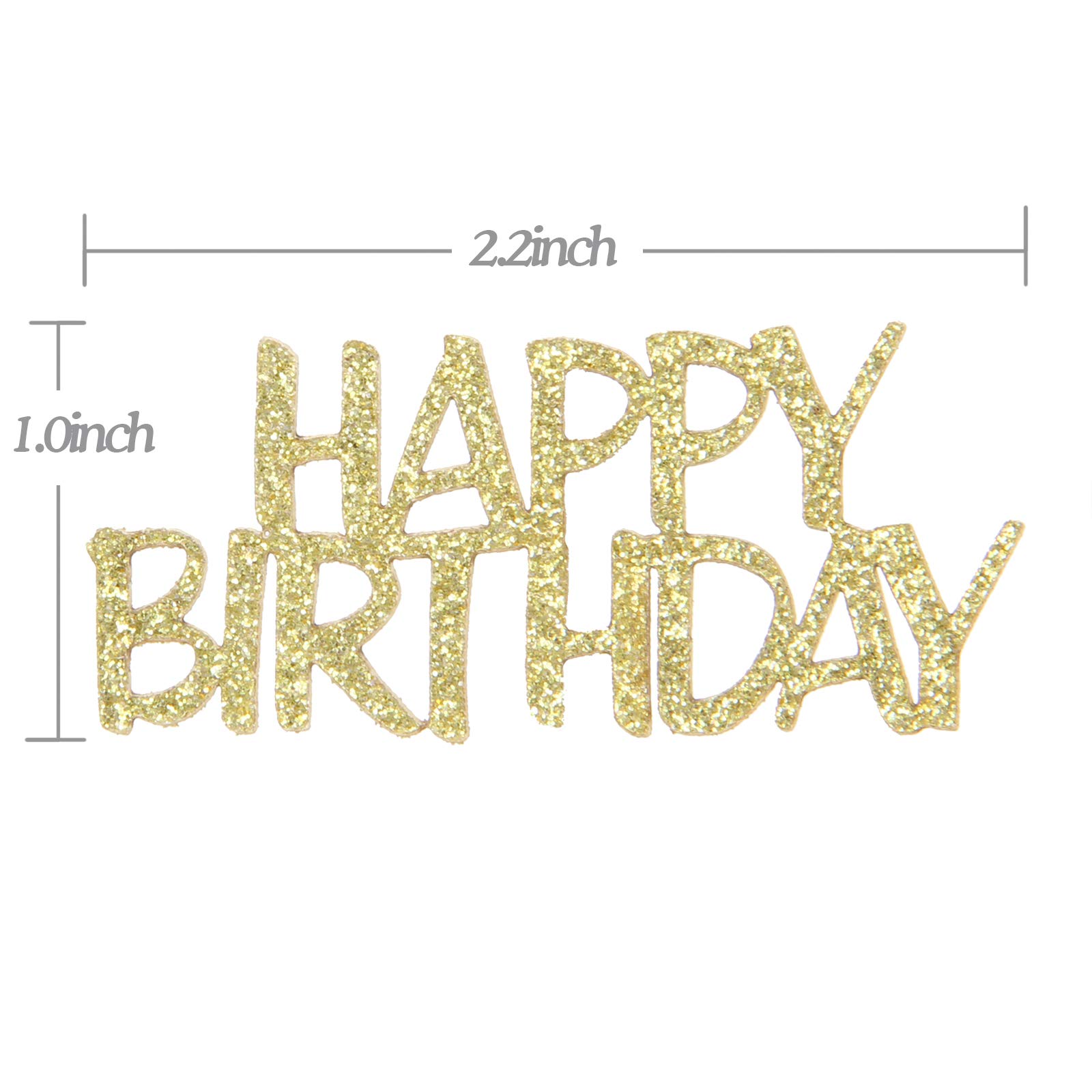 Gold Glitter Confetti for Birthday Party Decorations | Happy Birthday Table Scatter | Baby Shower & Celebration Party Supplies | Perfect for Tables, Cakes & Photo Backdrops