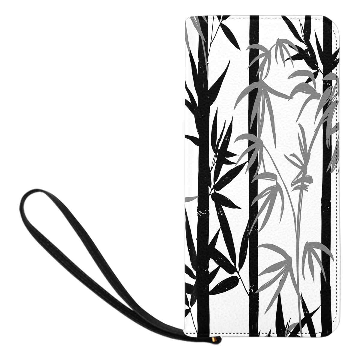 INTERESTPRINT Women's Bamboo Pattern Wristlet Wallet with Adjustable Wrist Strap - Perfect for Travel, Shopping & Everyday Use