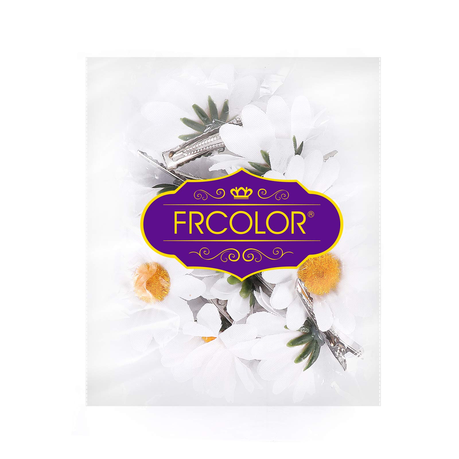 12pcs Daisy Flower Hair Clips - Cute Floral Hair Barrettes & Pins for Women, Girls, Toddlers | Wedding, Party, Everyday Hair Accessories (White)