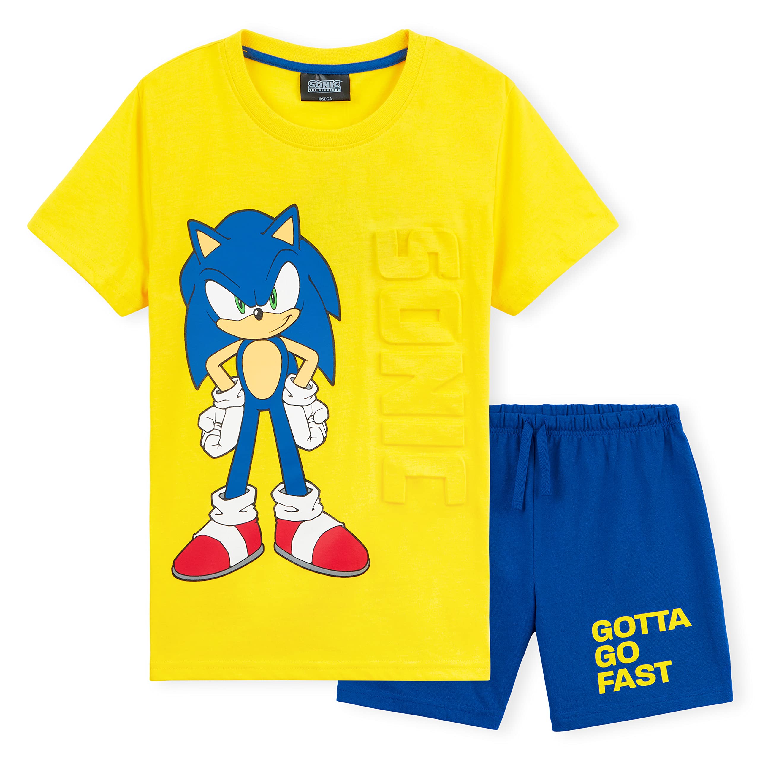 **Sonic the Hedgehog Boys' Pajama Set - Soft & Breathable Summer Nightwear for Kids Ages 4-12 - Short Sleeve PJs for Boys, Lounge Wear & Gamer Gifts - Perfect for Sleepovers, Gaming Nights & Relaxing at Home**