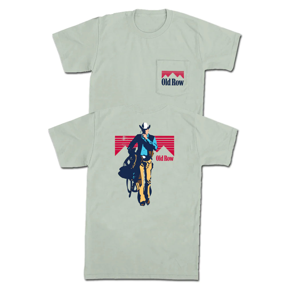 Old Row The Cowboy 5.0 Graphic T-Shirt - Vintage Western Style Cotton Tee for Men - Perfect for Country Concerts, Rodeos & Casual Wear