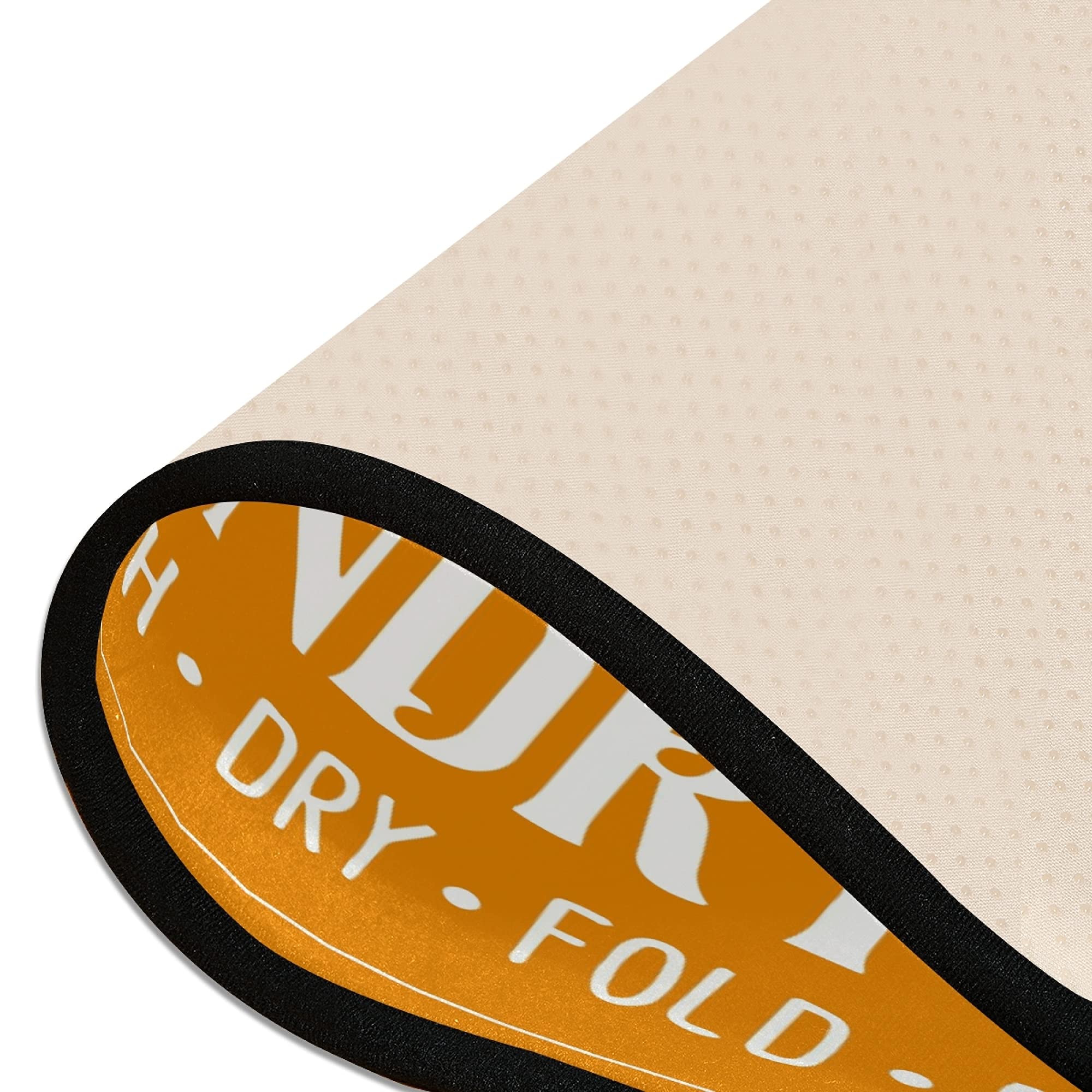 KLL Machine Washable Laundry Rug - 72x24 Inch Orange Farmhouse Decor Runner for Laundry Room | Non-Slip Laundry Mat for Washer & Dryer Area, Mudroom Entryway
