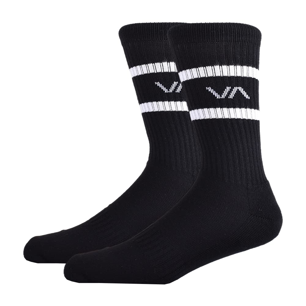 RVCA Men's Half Cushion Crew Socks - Comfortable Athletic Socks for Running, Hiking & Everyday Wear
