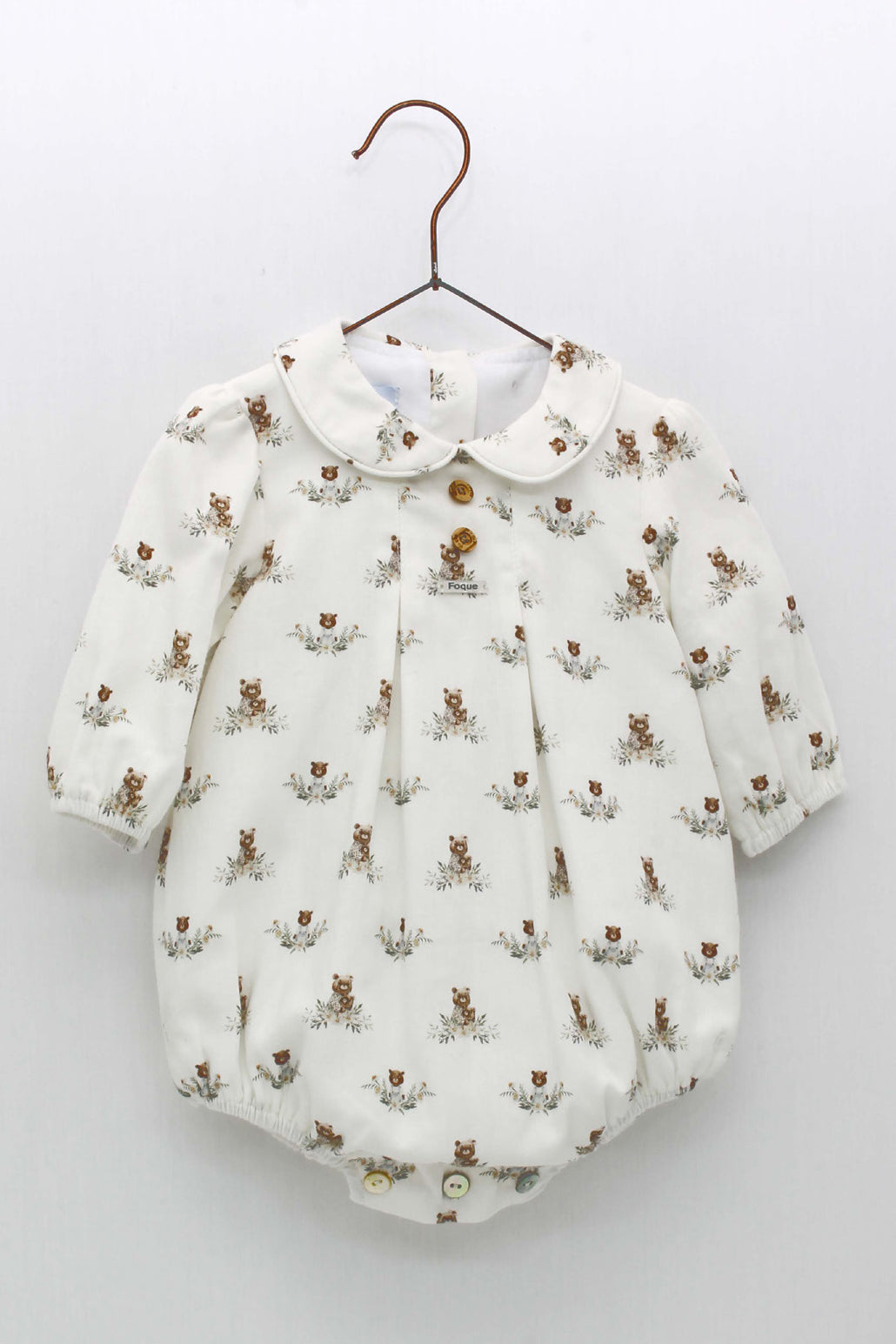 Yogi Beige Teddy Bear Romper - Soft & Cozy Baby Jumpsuit for Newborns & Toddlers | Perfect for Playtime, Photo Shoots & Gift Giving