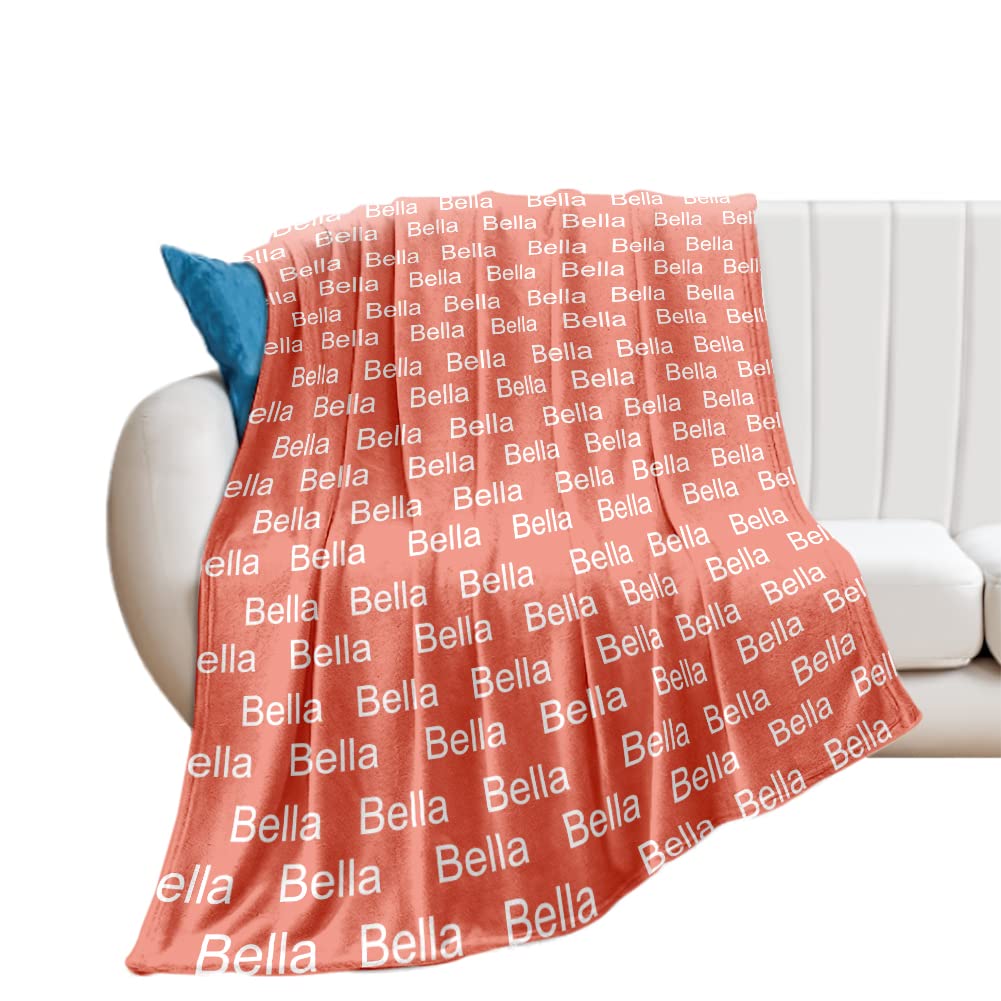 Personalized Baby Blankets with Custom Name - Soft Swaddle Blankets for Newborns, Toddlers & Kids | Perfect Baby Shower Gift & Birthday Present for Boys & Girls | Nursery Essential, Photo Prop, Travel Blanket | Ideal for Cuddling, Swaddling & Comfort | Great for Home, Travel, Photography & Everyday Use