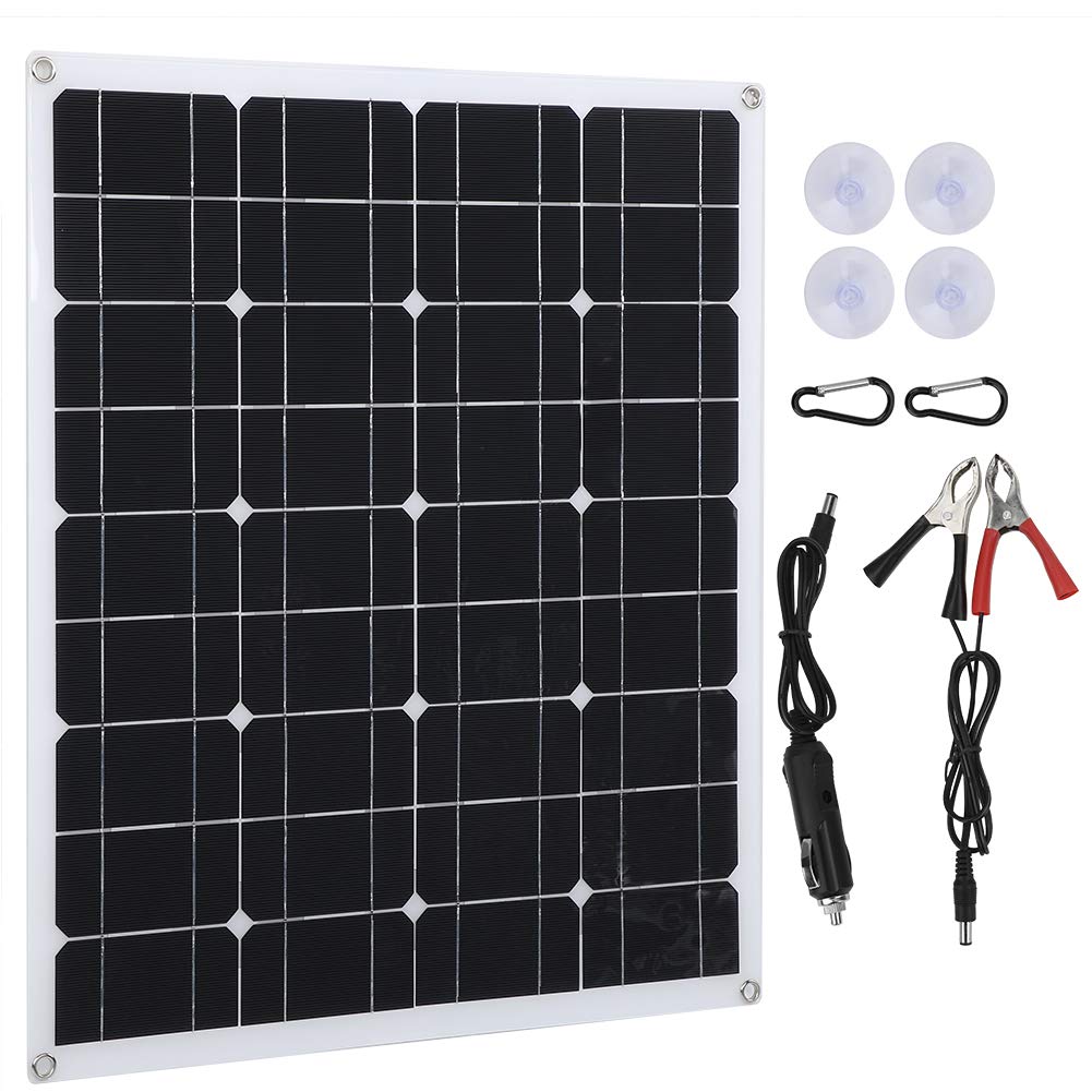 60W 18V Portable Solar Panel Charger - Waterproof Outdoor Solar Charging Kit for Laptop, Notebook, Tablet, RV, Boat & Camping | Perfect for Hiking, Backpacking & Emergency Power Supply