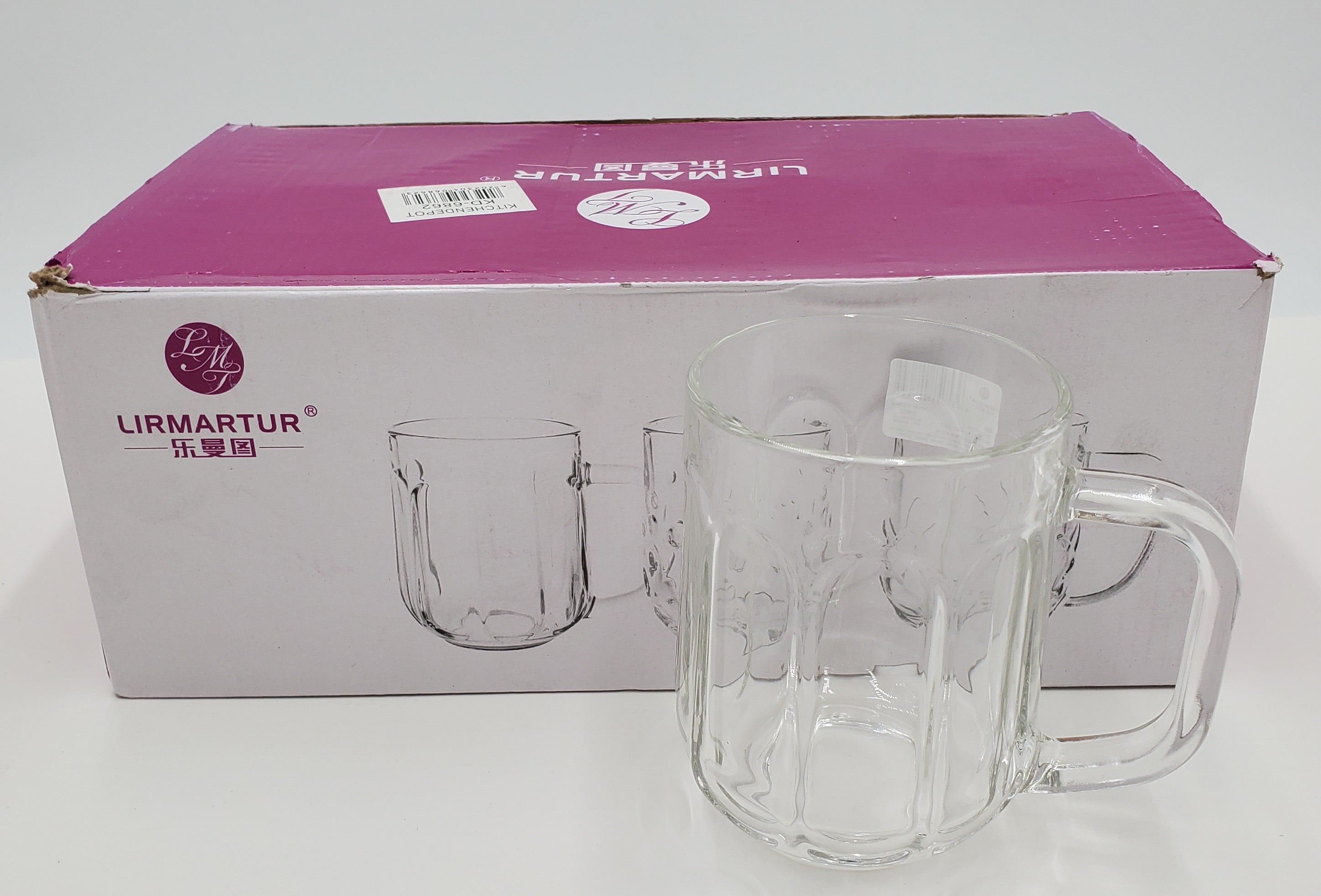 6-Piece Tea Glass Set with Handle - Elegant Glass Cups for Hot & Cold Beverages - Perfect for Tea, Coffee, Iced Drinks & Home Entertaining