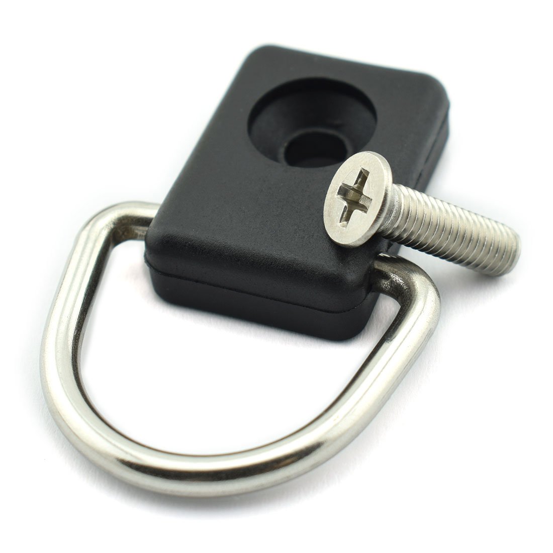 HJ Garden Kayak D Ring with Screw Kit - Heavy Duty Canoe & Boat Fishing Rigging Hardware - Marine Grade Sailing Camping Accessories - Safety Deck Loop Mounting Tie Down Kit for Kayaking, Canoeing & Outdoor Adventures