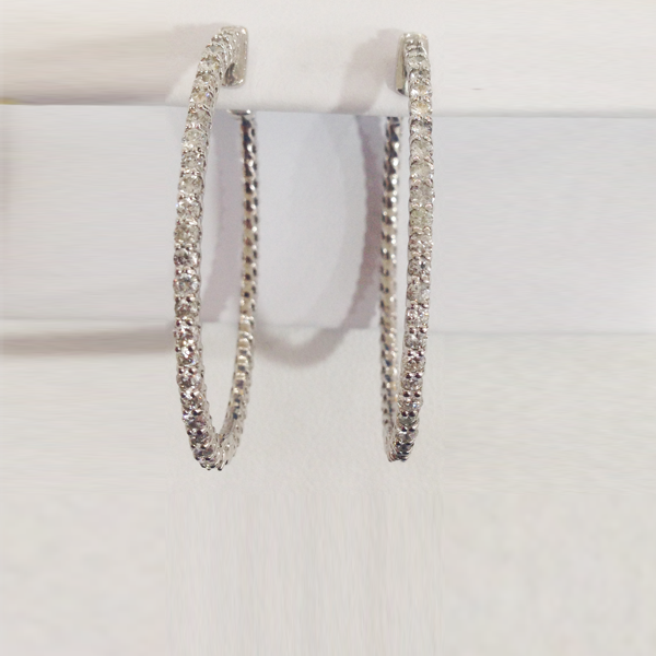 14K White Gold Diamond Stud Earrings for Women - Elegant & Timeless Jewelry Gift for Wedding, Anniversary & Special Occasions
