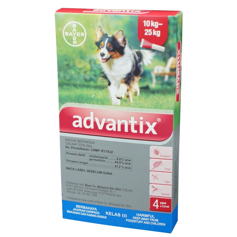 Advantix for Large Dogs 10kg to 25kg - Flea & Tick Prevention Treatment for Pets - Perfect for Outdoor Adventures & Daily Protection