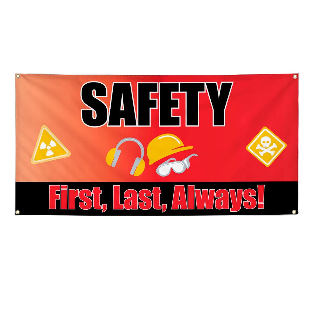 Vinyl Banner - Multiple Sizes (60x144 Inches) | Weatherproof, Durable Outdoor Sign with 10 Grommets | Perfect for Safety Warnings, Industrial Yard Signs & Outdoor Events | Ideal for Construction Sites, Parking Lots & Public Spaces