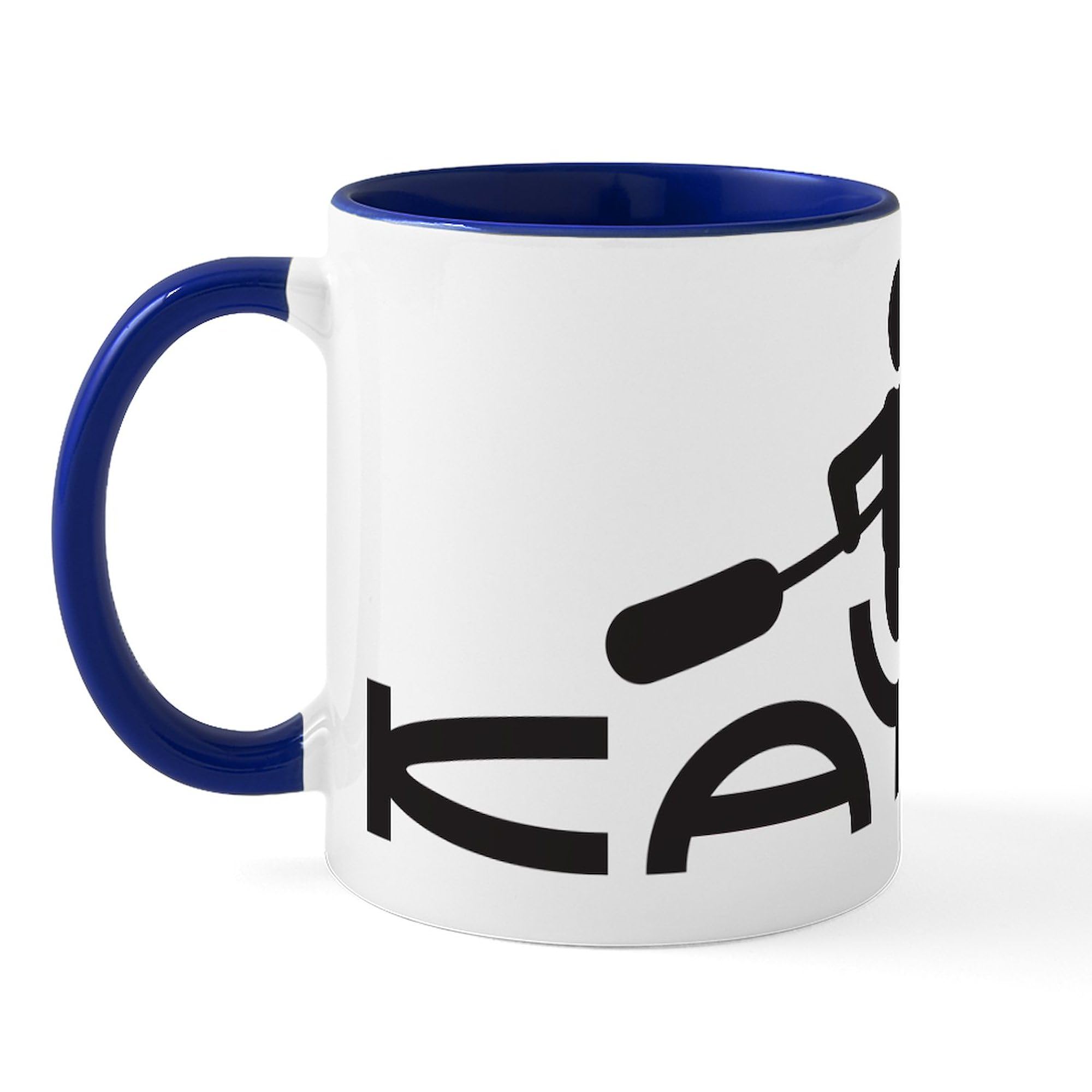 Kayak Logo Ceramic Coffee Mug 11 oz (325 ml) - Durable & Stylish for Kayaking Enthusiasts - Perfect for Camping, Fishing & Outdoor Adventures