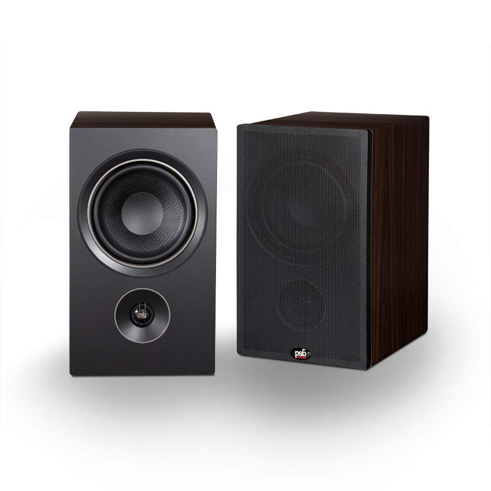 PSB Alpha P5 Walnut Passive Bookshelf Speakers - High-Fidelity Audio for Home Theater & Music Listening