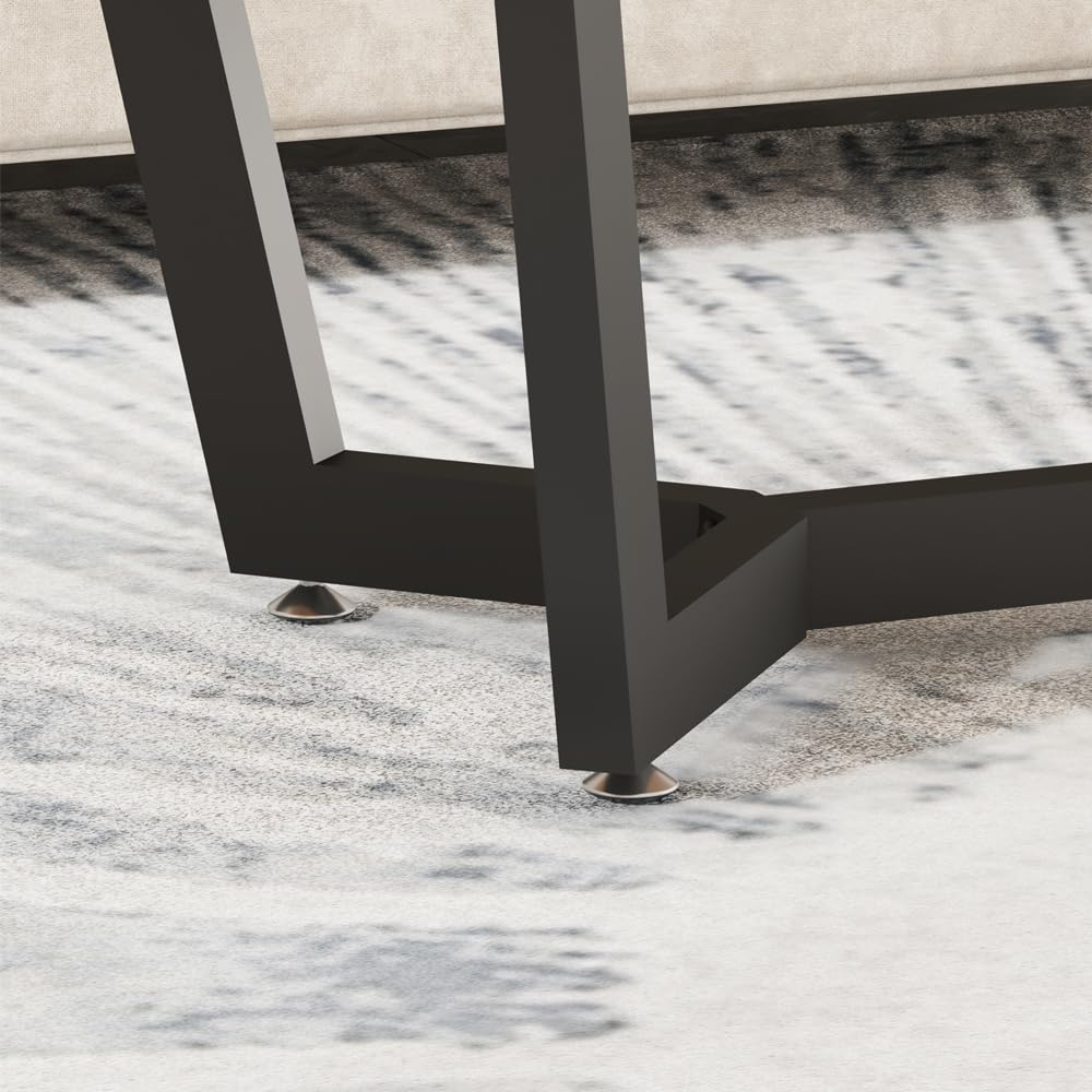 18 Inch Metal Coffee Table Legs - Dual Use Furniture Desk Legs for End Tables, TV Stands & DIY Projects - Sturdy Base for Marble, Glass or Wood Tops - Perfect for Living Room, Office & Home Decor