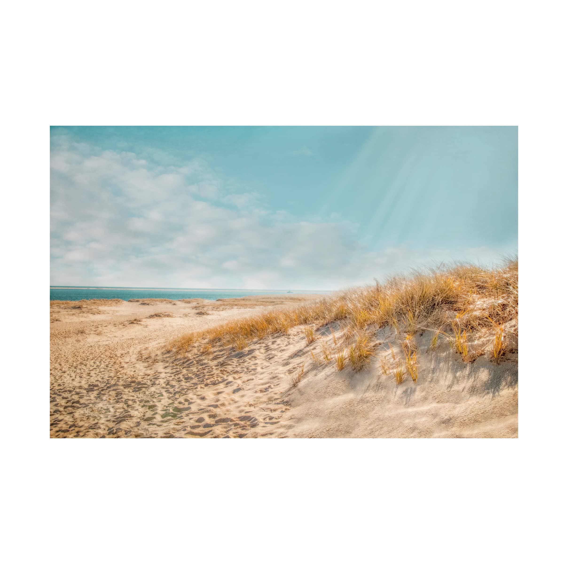 Brooke T Ryan 'Chatham Lighthouse Beach' Canvas Wall Art Print - Coastal Decor for Living Room, Bedroom & Office - Trademark Fine Art Collection