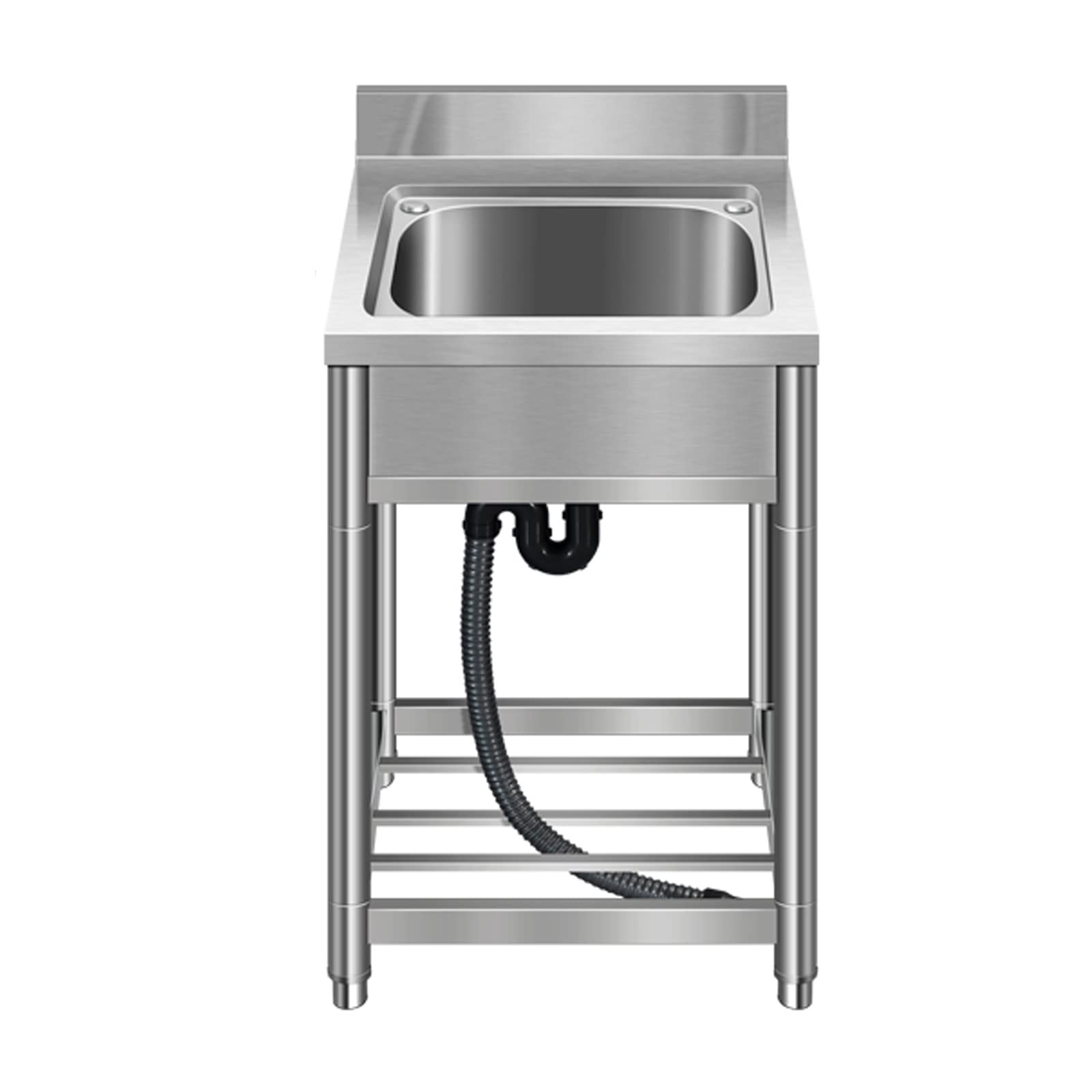 FUMANYI Undermount Kitchen Sink - 16 Gauge Stainless Steel Commercial Sink with Drainboard & Bullet Feet for Indoor/Outdoor Use - Perfect for Restaurants, Catering & Outdoor Kitchens