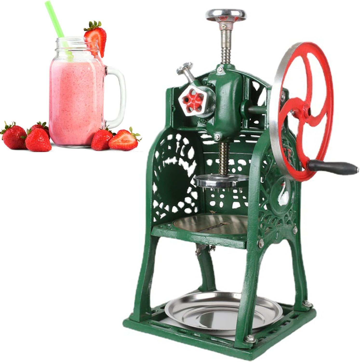 Manual Snow Ice Shaver Machine - Hand Crank Ice Crusher for Shaved Ice, Cocktails & Desserts | Easy & Labor-Saving Design | Perfect for Summer Drinks, Smoothies & Home Use