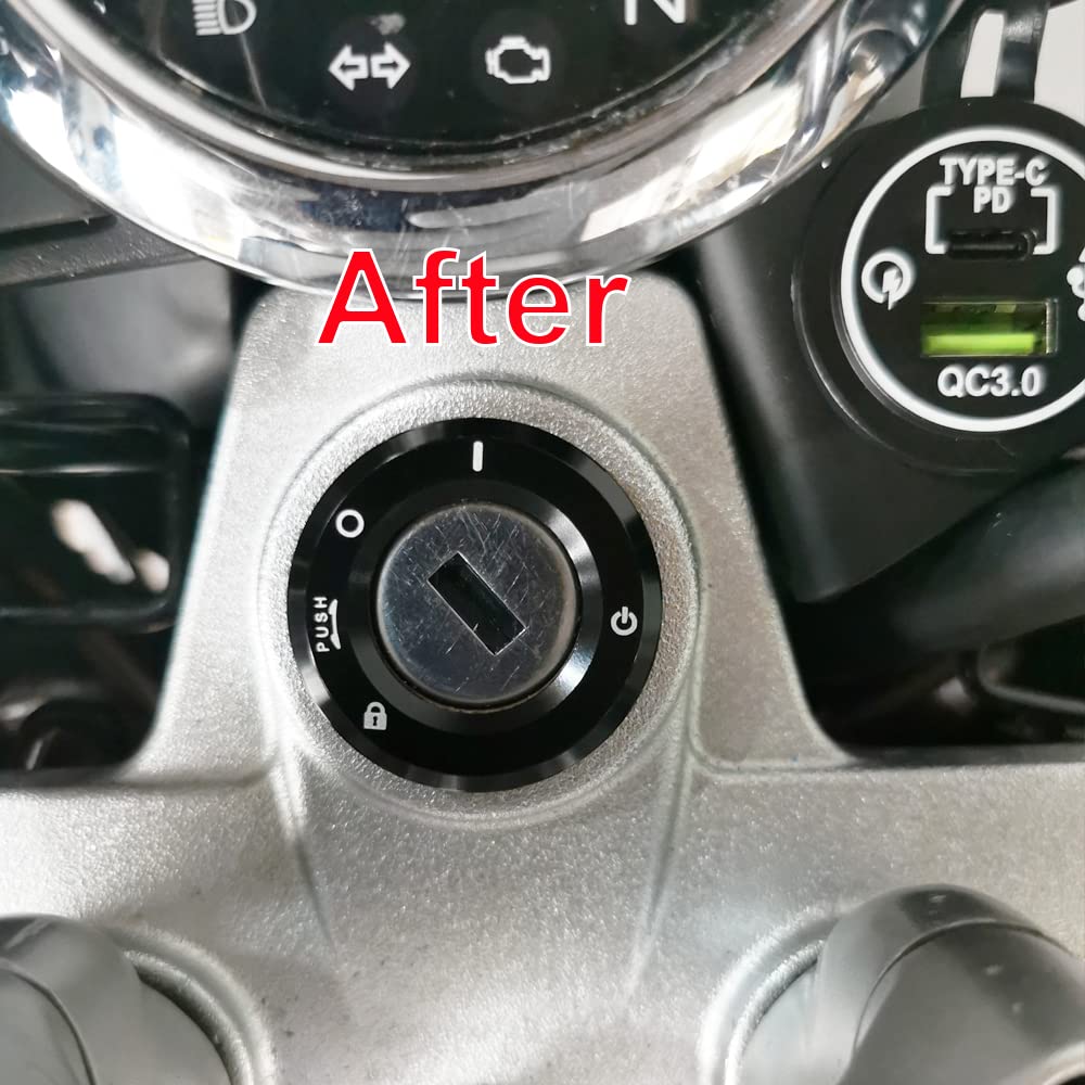 Aluminum Ignition Switch Key Hole Cover Ring Cap for Honda Monkey 125 Z125 CT125 Trail 125 Hunter Cub - Durable Anti-Theft Protection (Perfect for Off-Road Adventures & Daily Commuting)