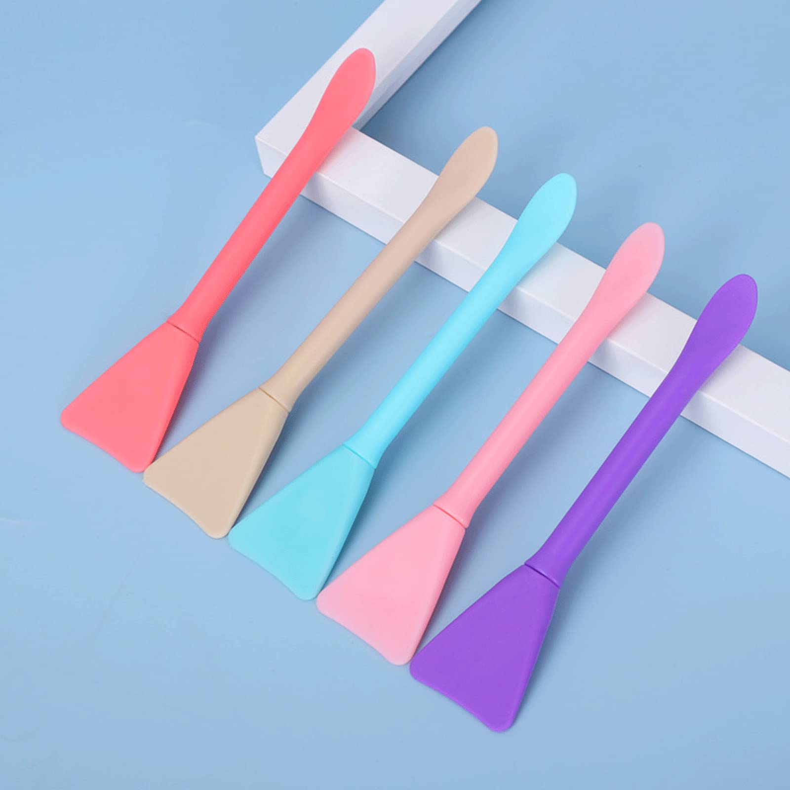 10PCS Silicone Face Mask Brushes - Professional Makeup & Skincare Spatula Set for DIY Mask Mixing, Cream Applicator, Lotion Spreader - Perfect for Spa, Facial Care & At-Home Beauty Treatments