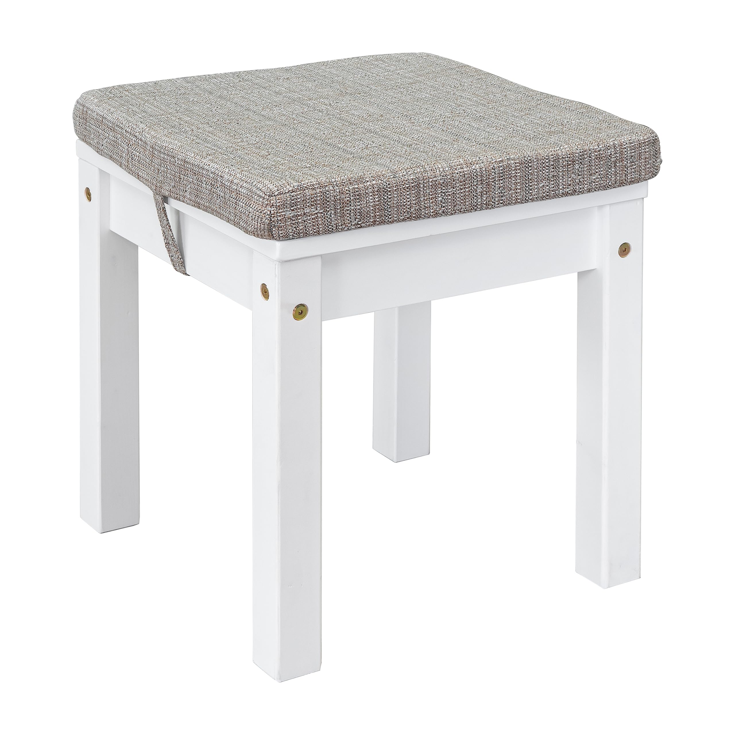 Dolonm Kids Desk and Chair Set - Wooden Study Desk with Detachable Cushion Stool & Storage Shelf, House-Shaped Design for Bedroom - Perfect for Homework, Drawing & Learning Activities (Ages 3+, White)