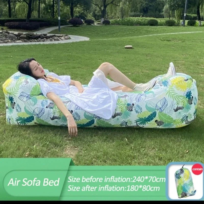 Inflatable Lounger Air Sofa Chair - Portable Outdoor Couch for Camping, Beach, Picnics & Travel | Lightweight & Compact for Easy Carry | Perfect for Relaxing in Backyard, Park or Poolside