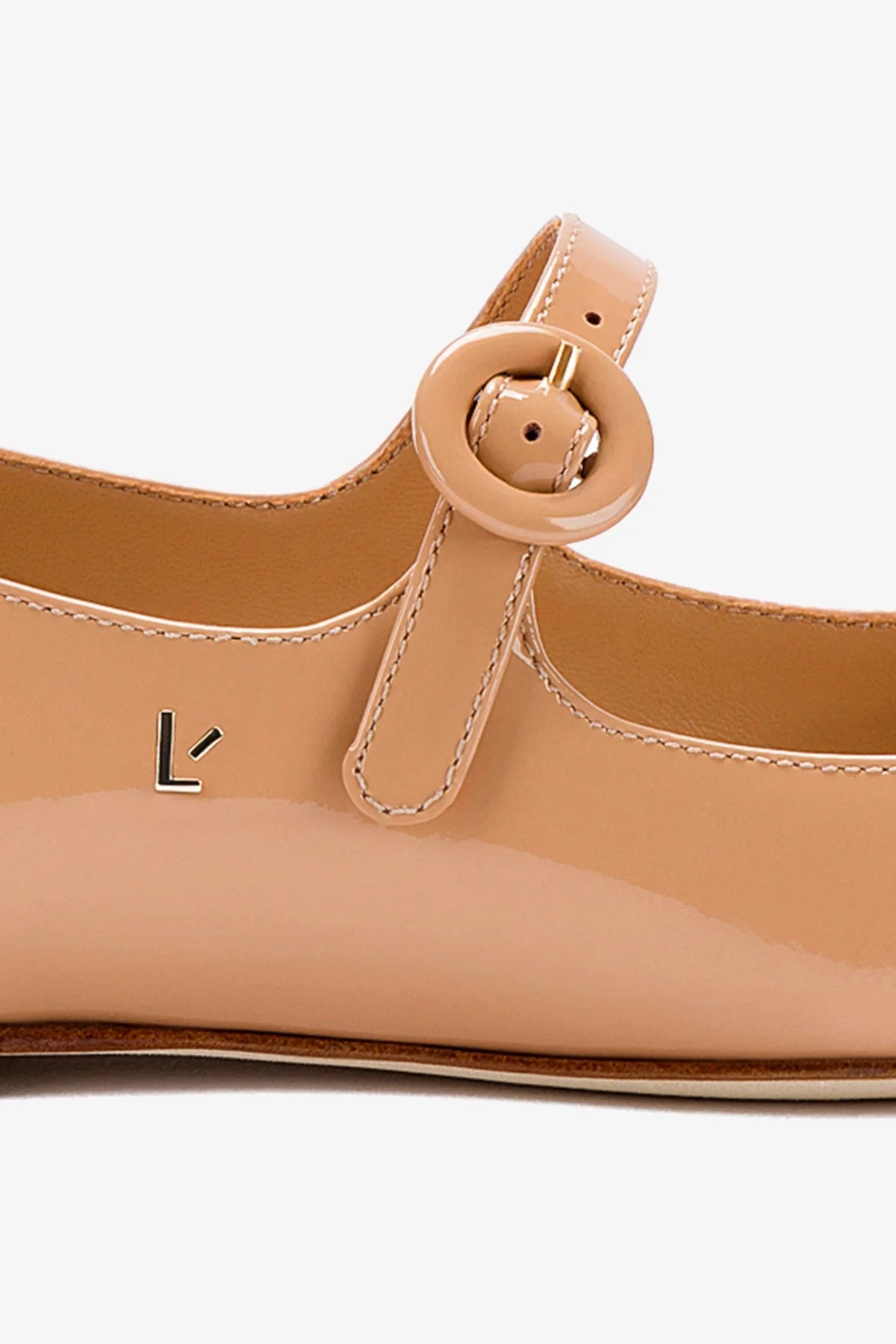 Blair Ballet Flat Shoes for Women - Tan Patent Leather Comfortable Slip-On Loafers - Perfect for Work, Office, and Casual Wear