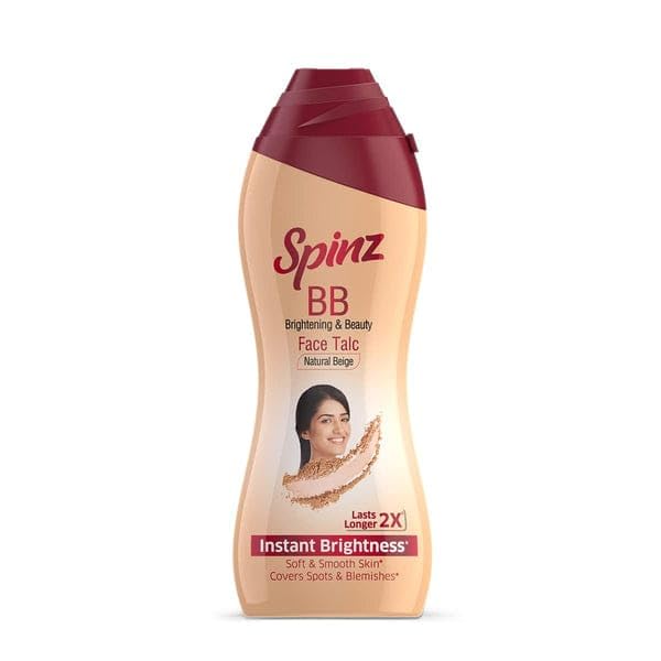 Spin-z BB Brightening Face Talc Powder 40g - Lightweight, Oil-Control & Skin Brightening for Daily Makeup & Flawless Finish