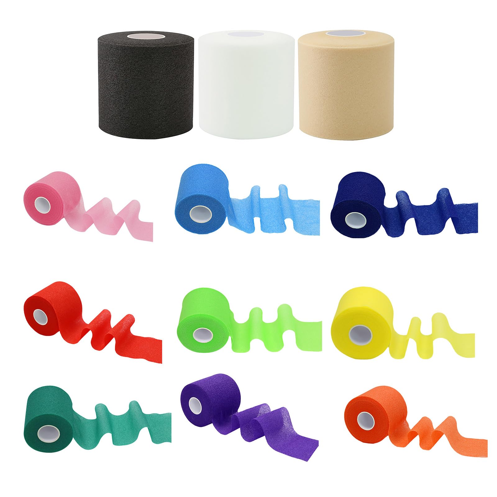 Muloo Soft Sports Tape - 1 Roll Non-Adhesive Protective Foam Underwrap for Ankle, Wrist & Hand Support | Ideal for Athletic Training, Injury Prevention & Recovery