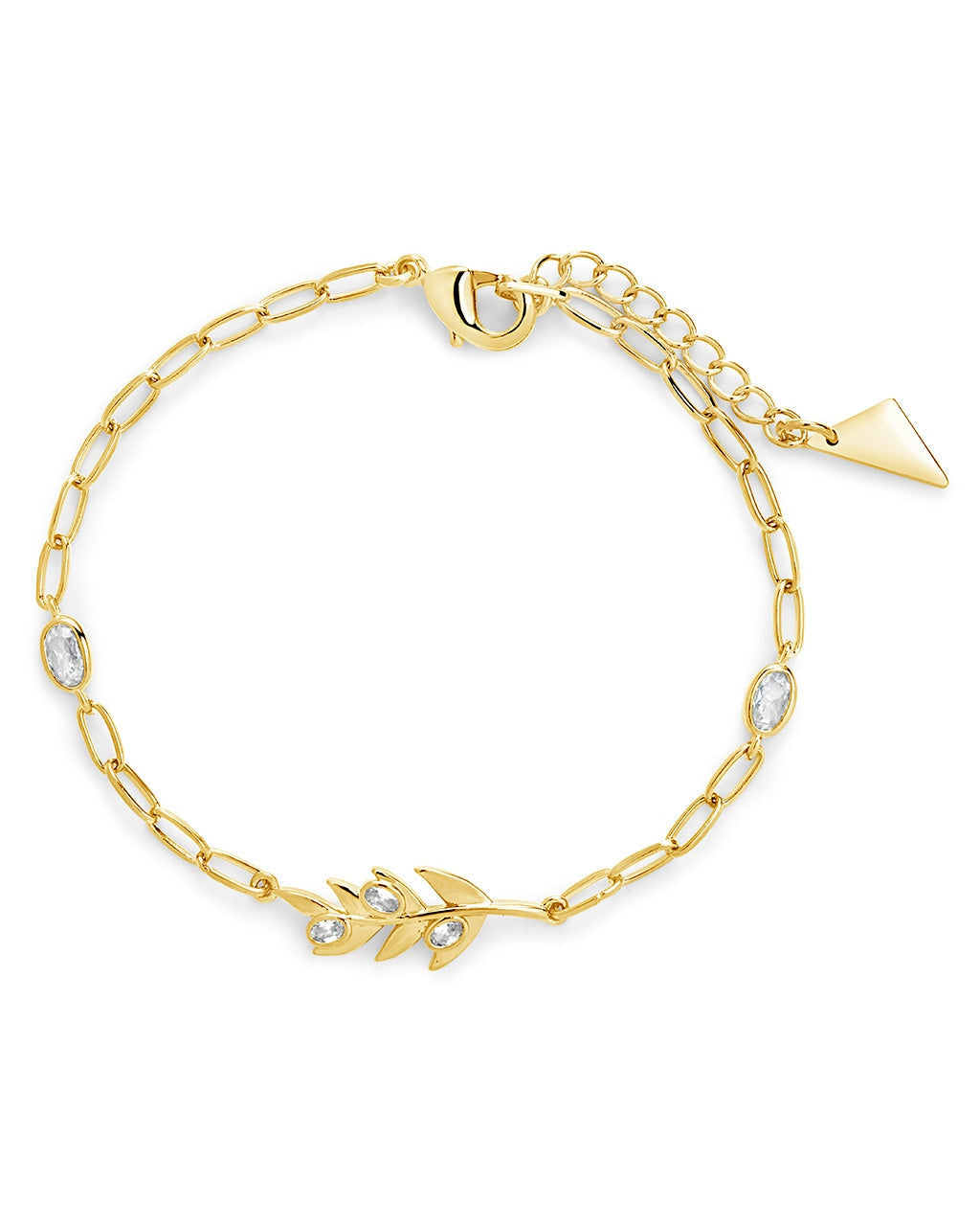 CZ Leaf & Chain Bracelet for Women - Elegant Sterling Silver Jewelry Gift for Birthday, Anniversary, Valentine's Day | Perfect for Everyday Wear, Office & Special Occasions