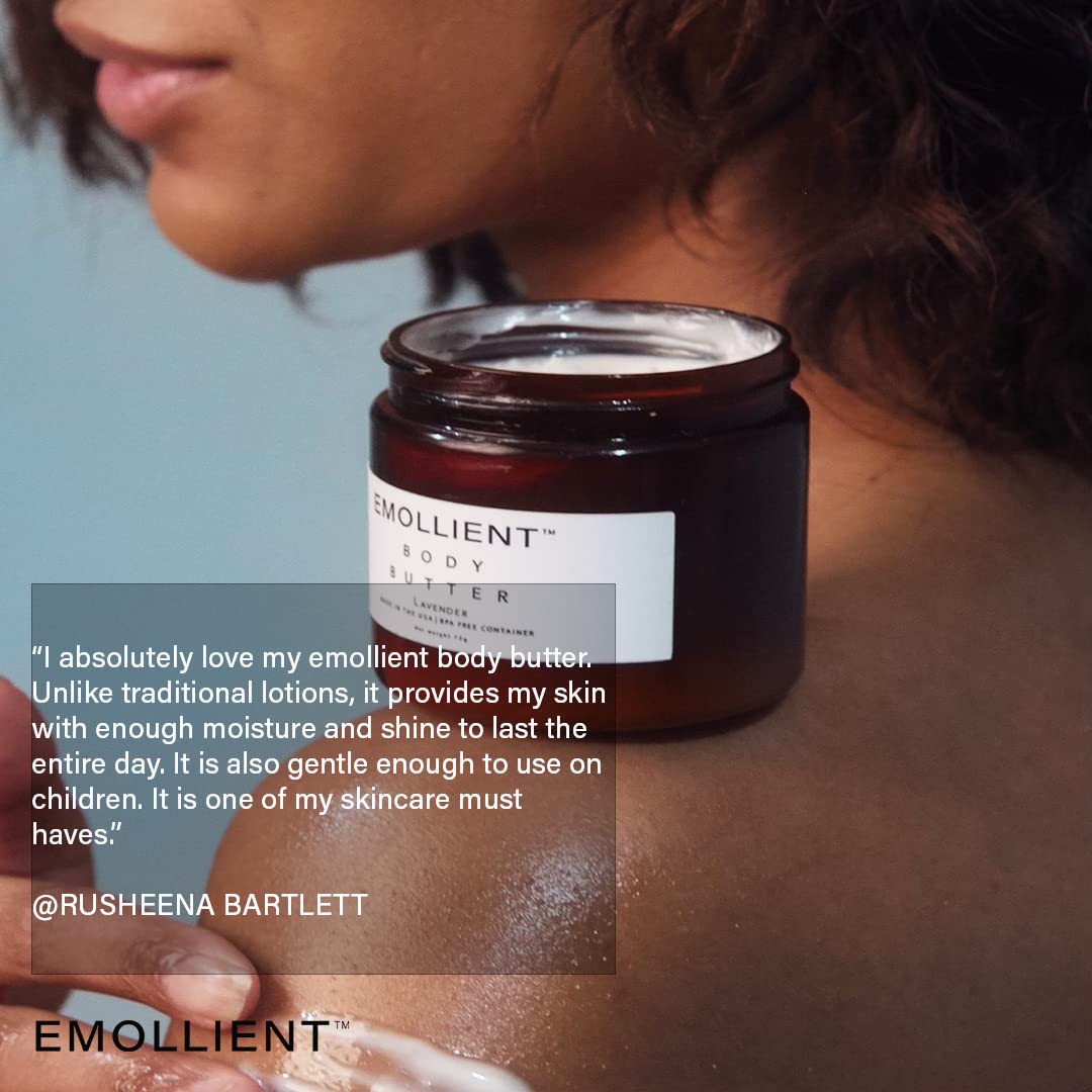 Organic Handmade Emollient Butter for Dry Skin & Eczema Relief - Essential Oils Infused with Vitamins & Antioxidants - 100g Jar for Sensitive Skin Care - Perfect for Nighttime Moisturizing & Winter Skin Protection