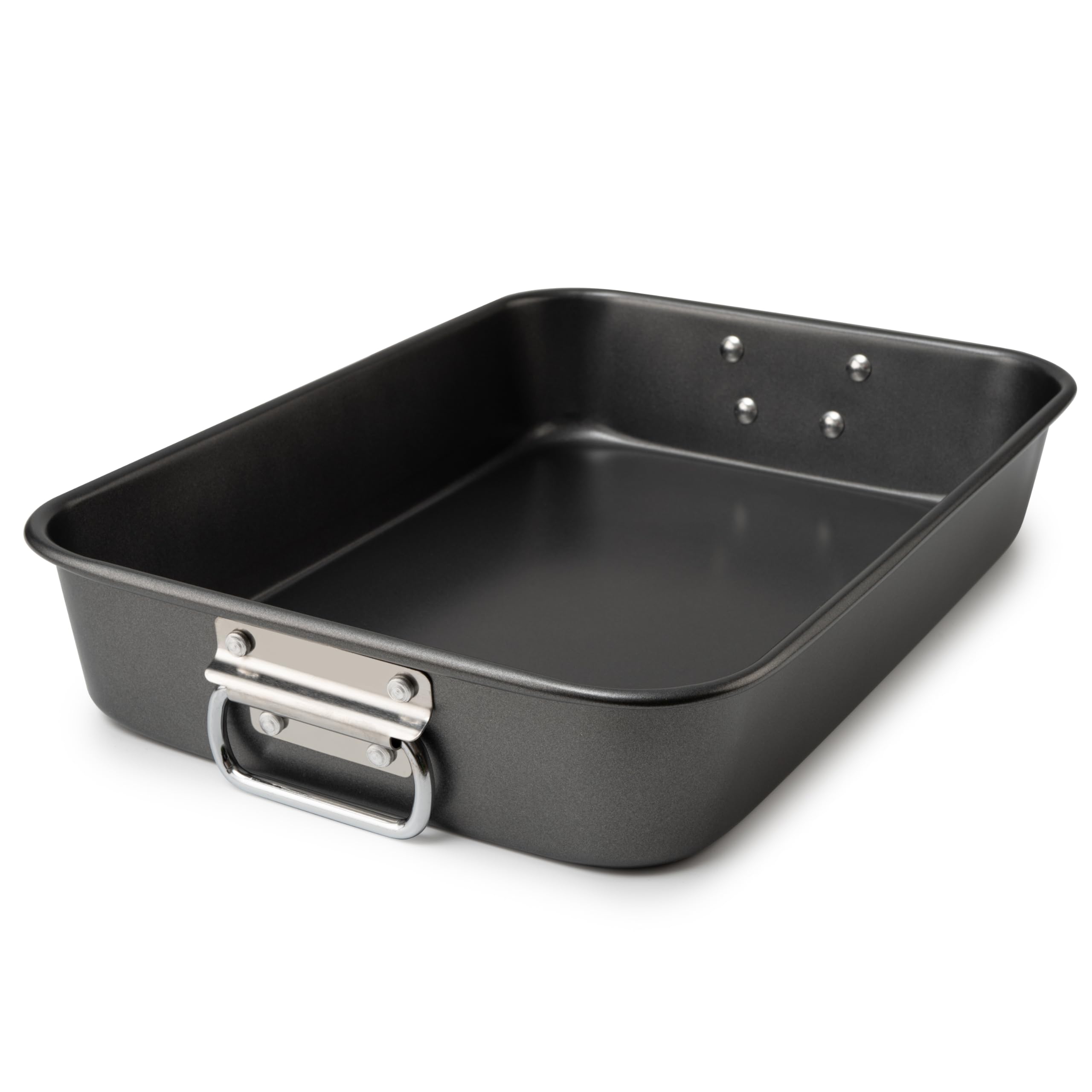 15x10x3 Inch Nonstick Lasagna Pan - Heavy Duty Rectangular Baking Dish for Oven, Brownies & Cakes - Roasting Pan with Handles for Easy Cooking & Serving - Perfect for Family Dinners, Holiday Meals & Party Desserts