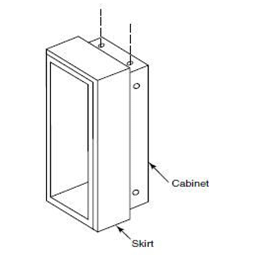 Bobrick B38032-57-2 Semi-Recessed Mount Skirt - Durable Stainless Steel Toilet Partition Accessory for Commercial Restrooms & Public Bathrooms