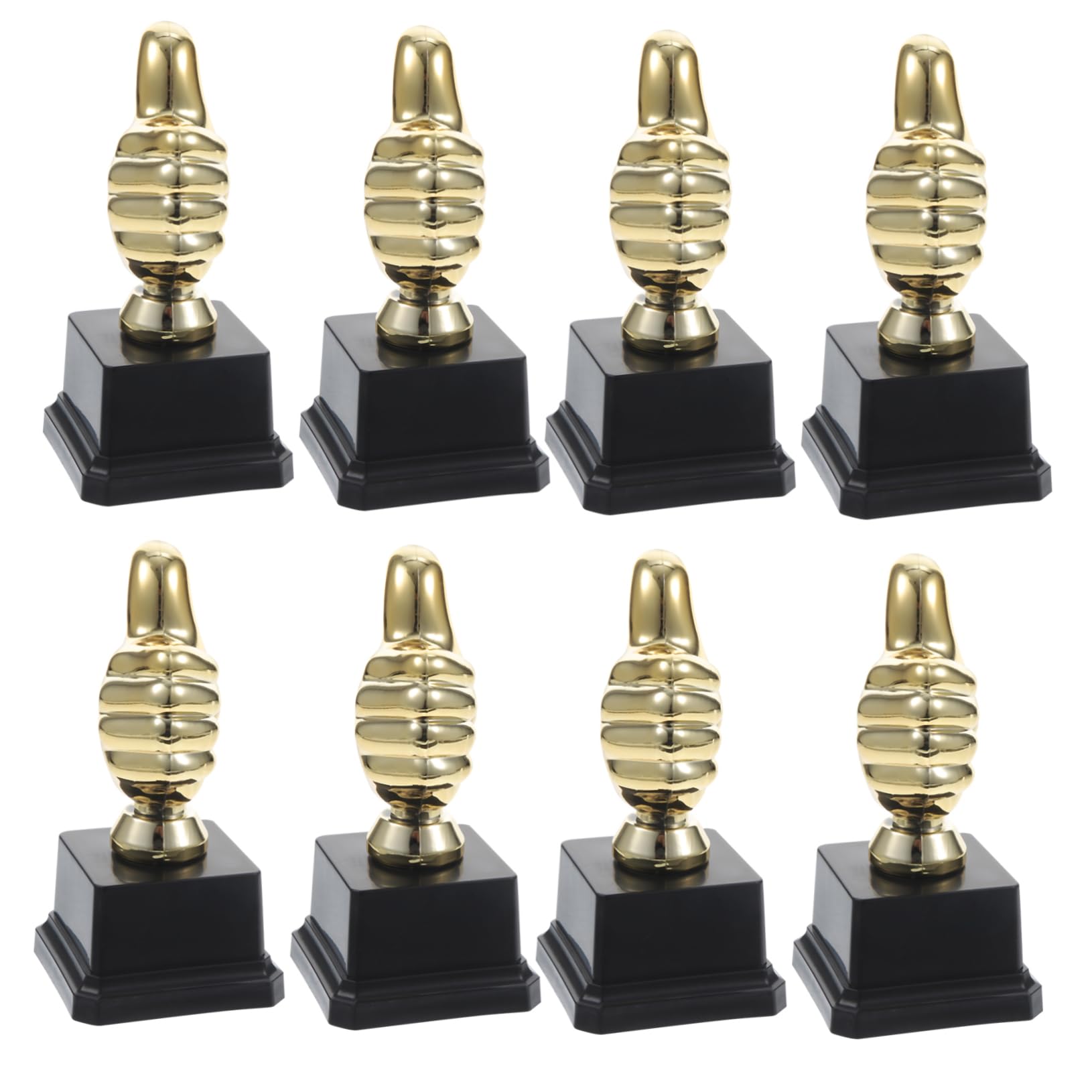BESPORTBLE 24 Pcs Gold Plastic Soccer Trophy Awards - Mini Football Prize Cups for Party Decorations, Sports Events, and Kids Playroom Decor