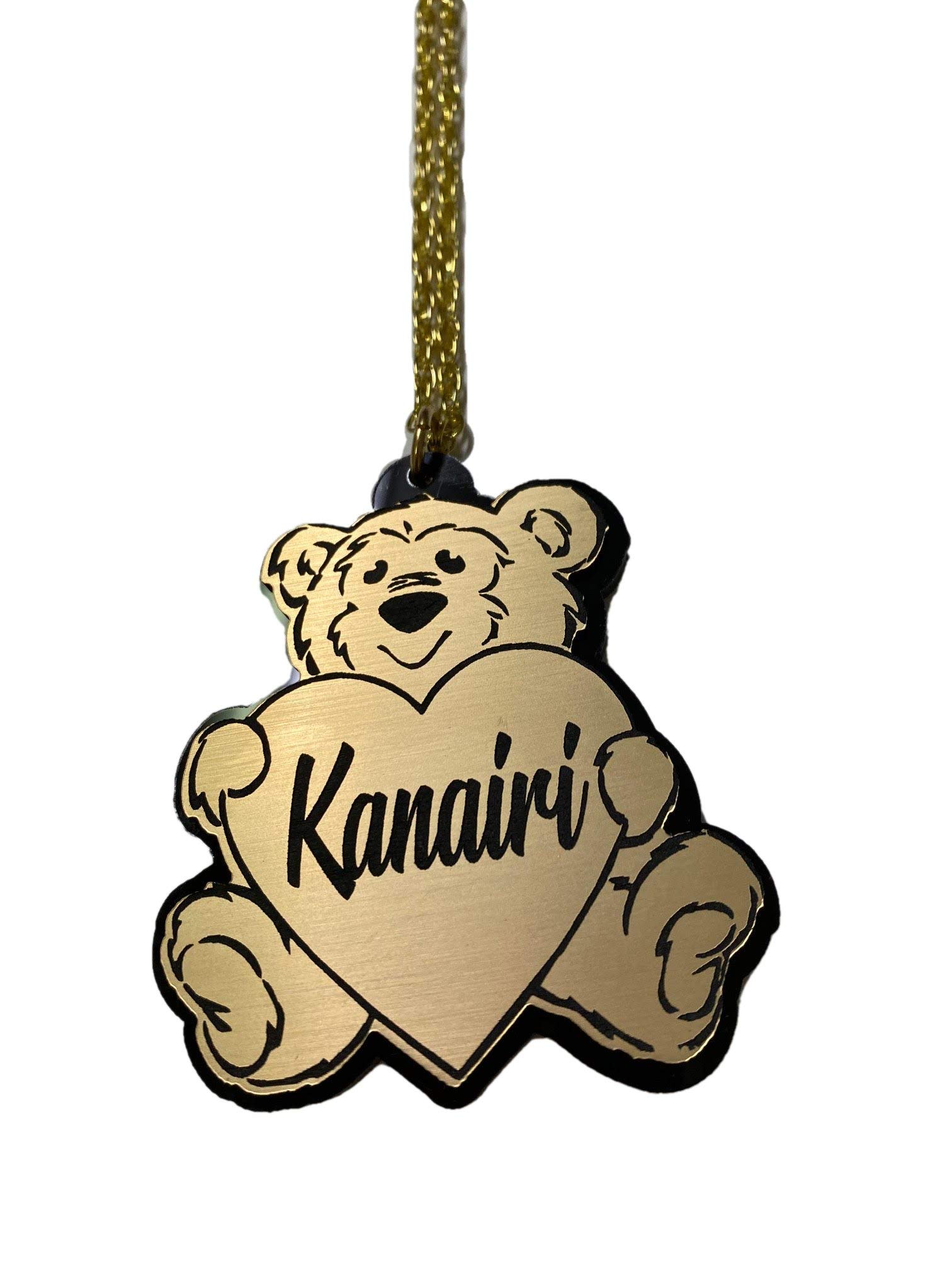 Custom Personalized Teddy Bear Necklace & Earrings Set - Gold Chain, Post Stud Earrings, Laser Cut Name Plate - Diamond Look, Made to Order - Perfect Gift for Valentine's Day, Anniversary, Birthday & Mother's Day