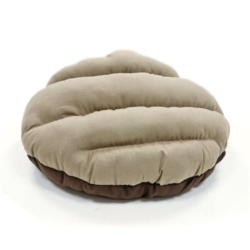 Premium Solid Brown Burger Bed for Dogs - Cozy Pet Bed for Small & Medium Breeds - Perfect for Home, Crate & Travel Use