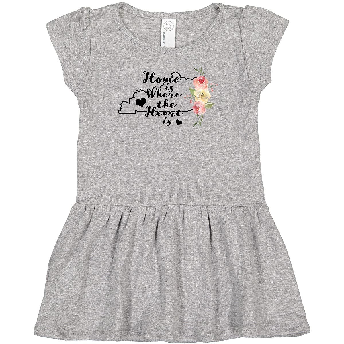 Inktastic Kentucky Home is Where The Heart is Watercolor Print Baby Dress - Soft Cotton Infant Outfit for Family Photos, Special Occasions & Everyday Wear