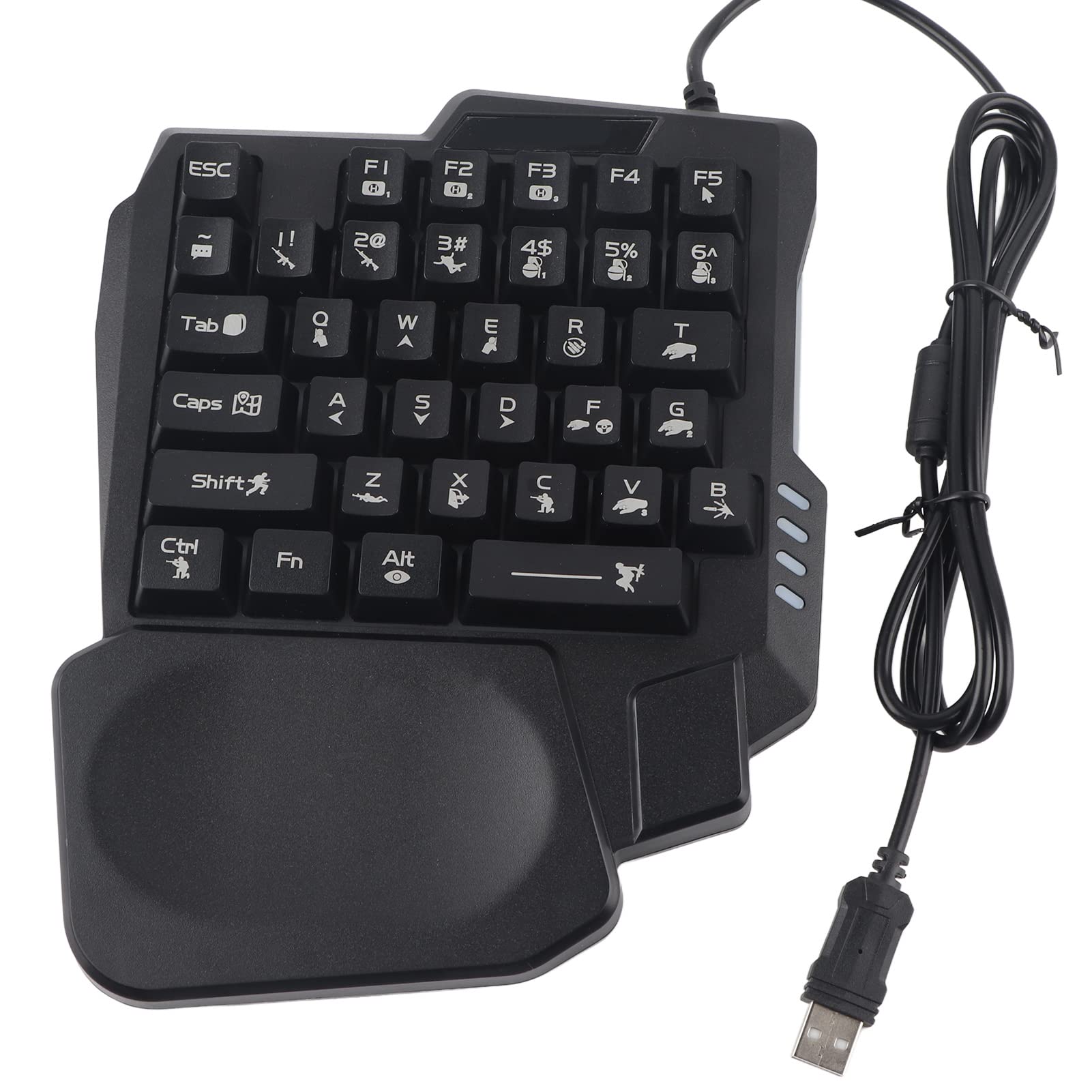 One-Handed Gaming Keyboard - 35 Keys, RGB Backlight, Waterproof for PC Gaming