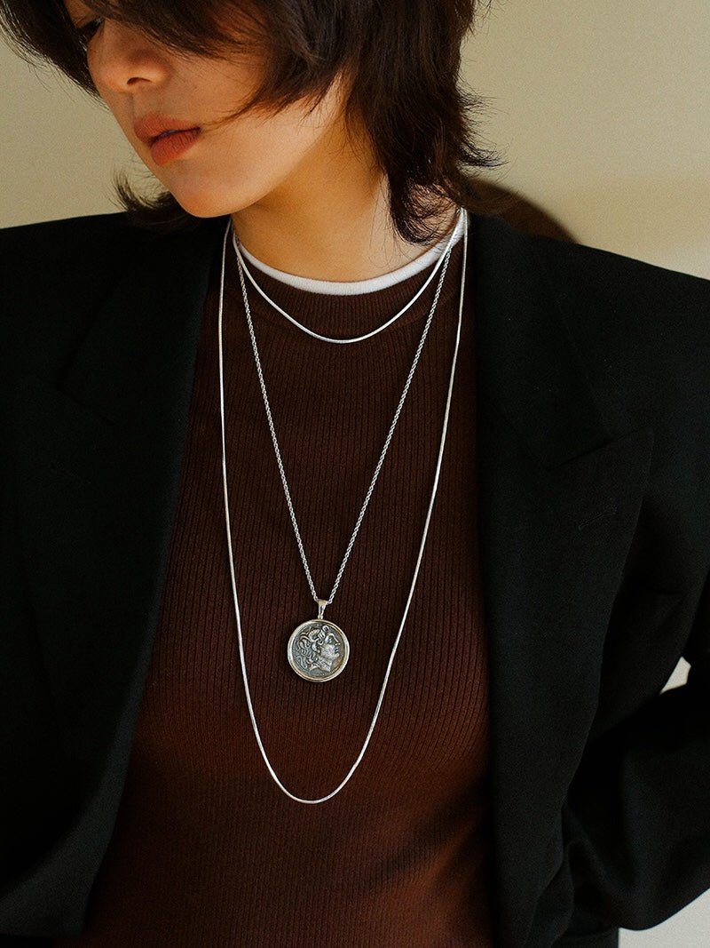 Classic Alexander Silver Coin Necklace - Vintage Jewelry for Women & Men | Perfect for Gifts, Weddings & Special Occasions
