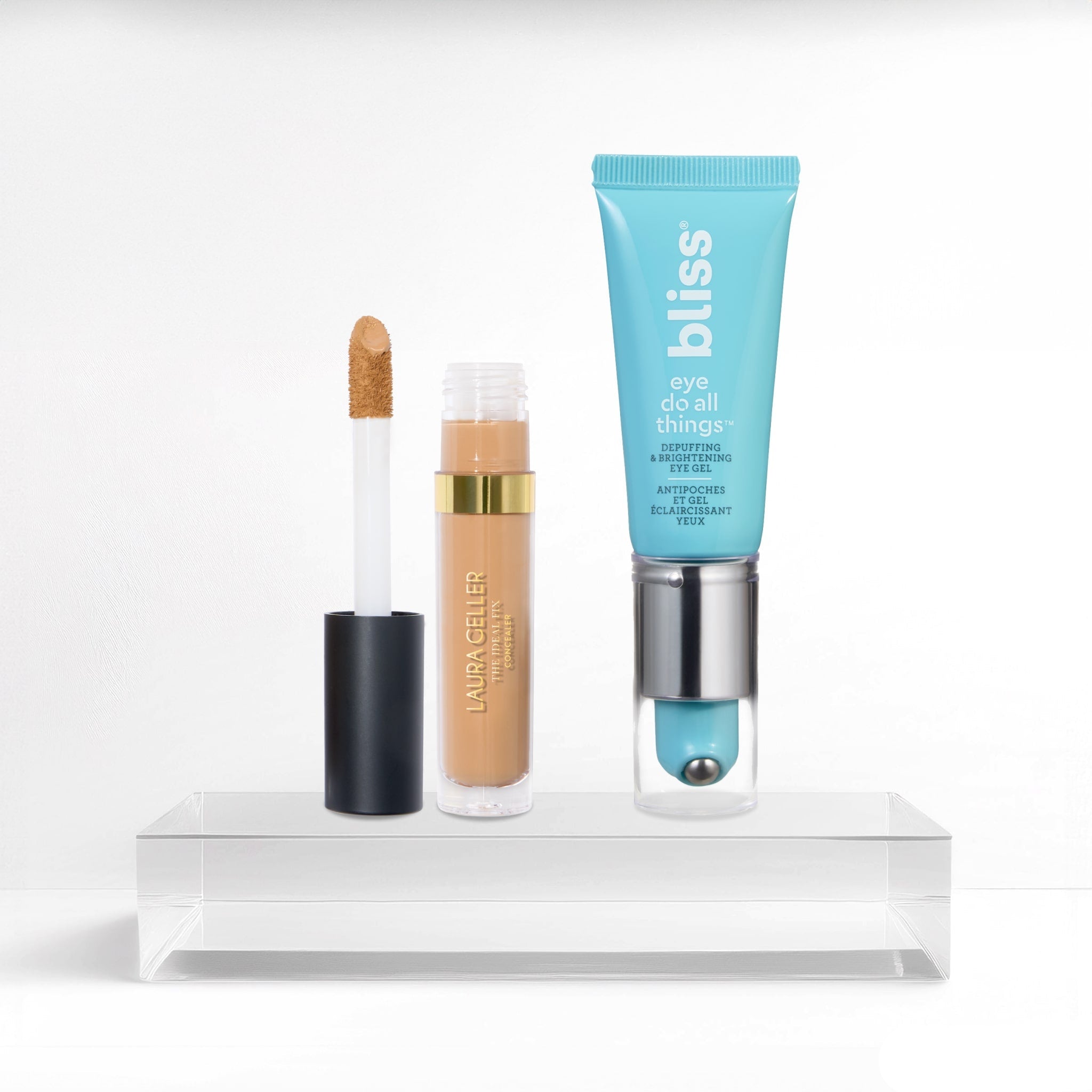 Best Under Eye Brightening Duo for Dark Circles & Puffiness - Brightening Eye Cream & Serum Set for Dark Circles, Wrinkles & Bags - Perfect for Night Routine & Travel Skincare