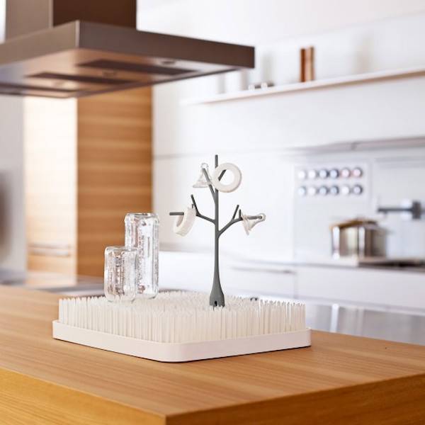 Boon Twig Drying Rack Accessory - Grey | Dish Drying Rack Organizer for Kitchen Countertop | Perfect for Baby Bottles, Utensils & Dishware Drying